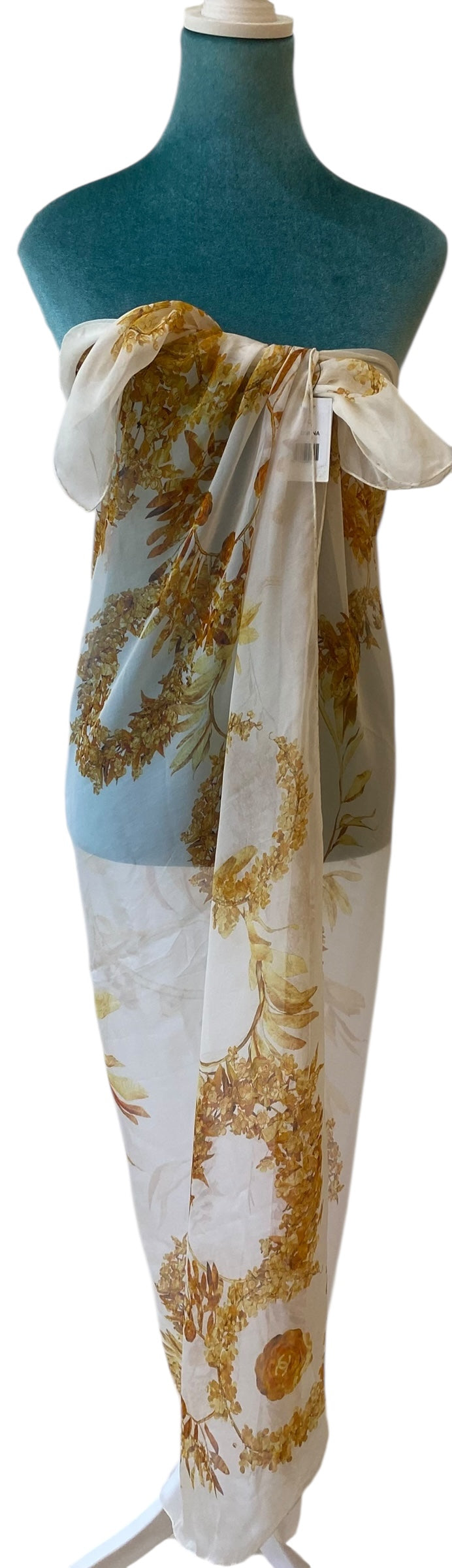 NWT Chanel 18C Paris-Greece XL Silk Wrap Scarf Cover Up Sarong Pareo