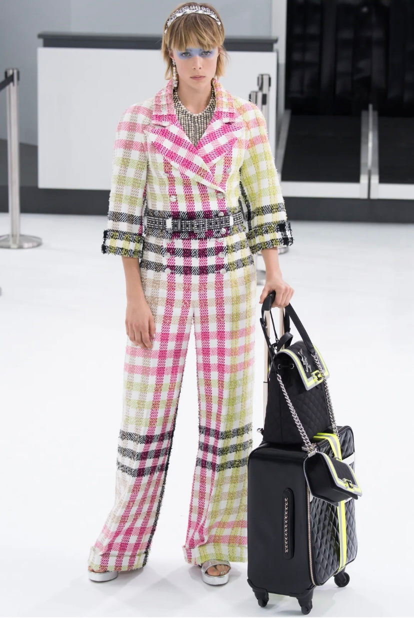 Chanel 2016 Small Canvas Quilted Neon Yellow Black Fluo Boy Flap