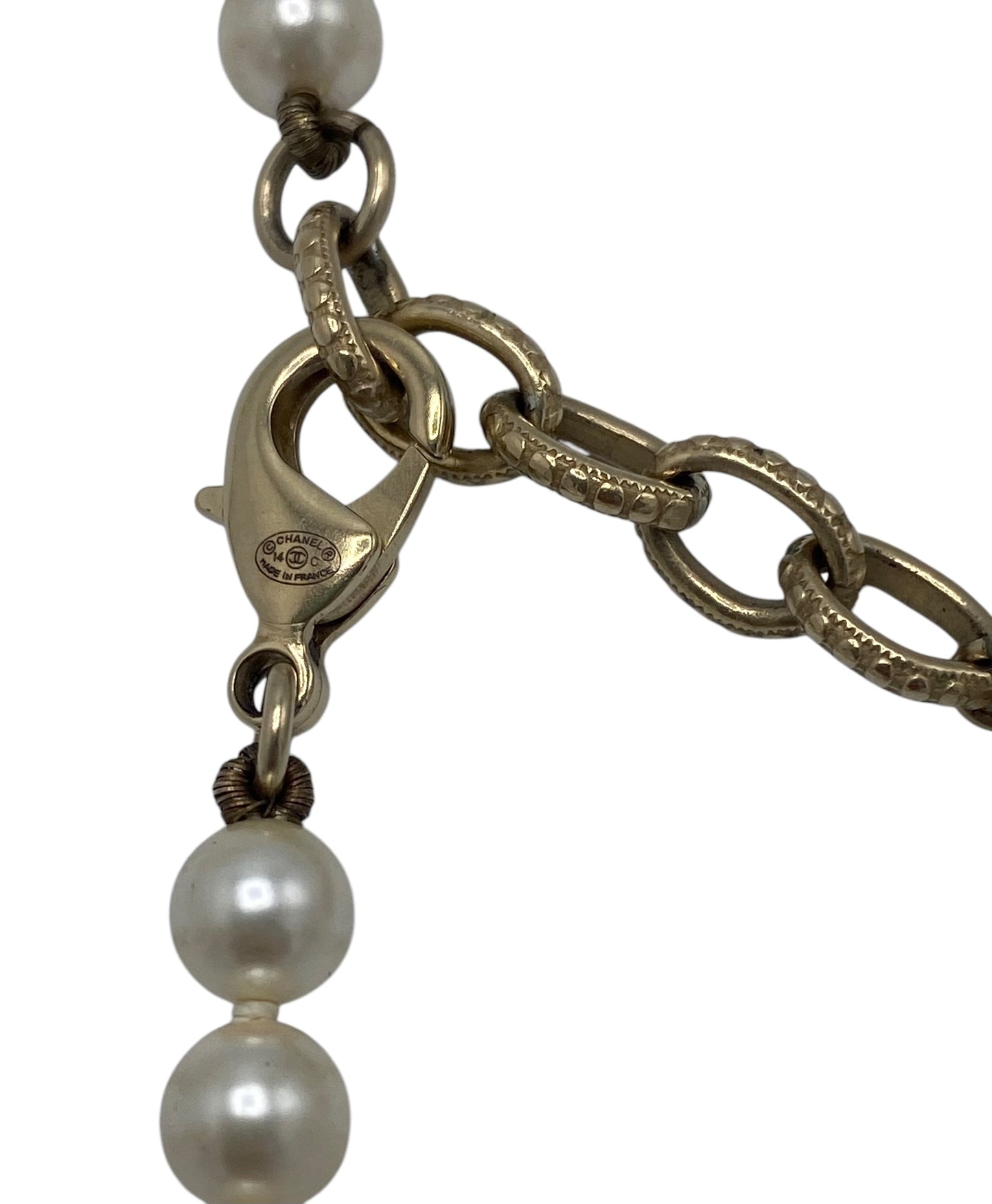 Chanel 14C Extra Long Pearl CC Charm 100th Anniversary Edition Necklace Belt