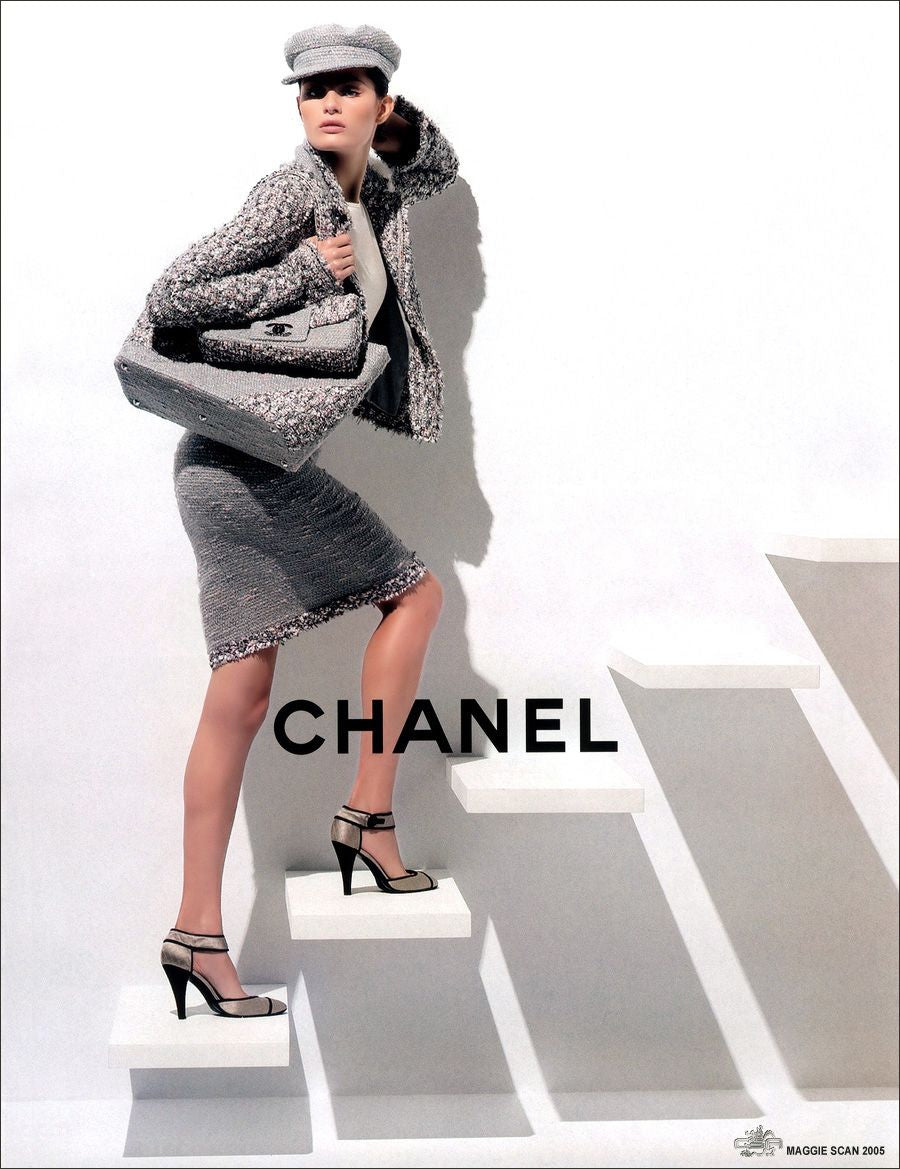 Chanel 04A Runway Baby Pink Light Grey Fantasy Tweed Jacket FR 38