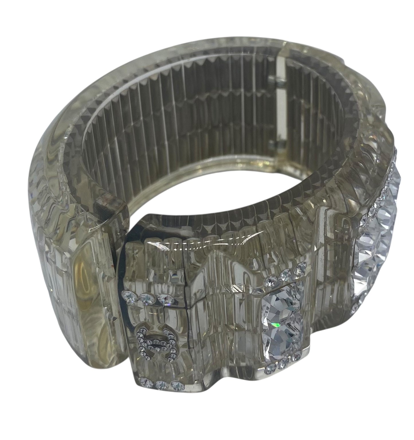 RARE 15C Paris Dubai FULL Swarovski Crystal Cuff Bracelet