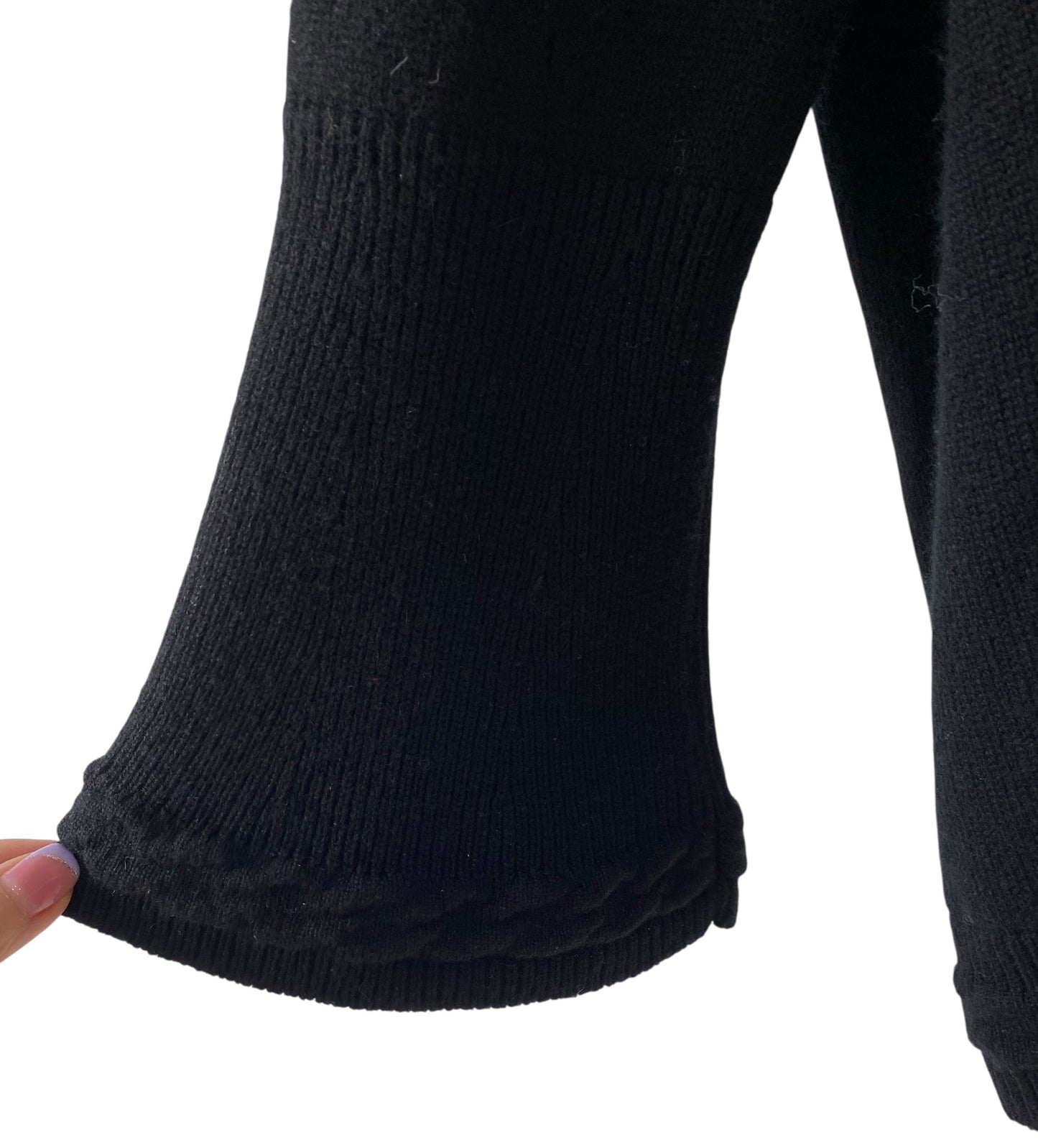 Chanel Cashmere Black Classic Cardigan FR 44