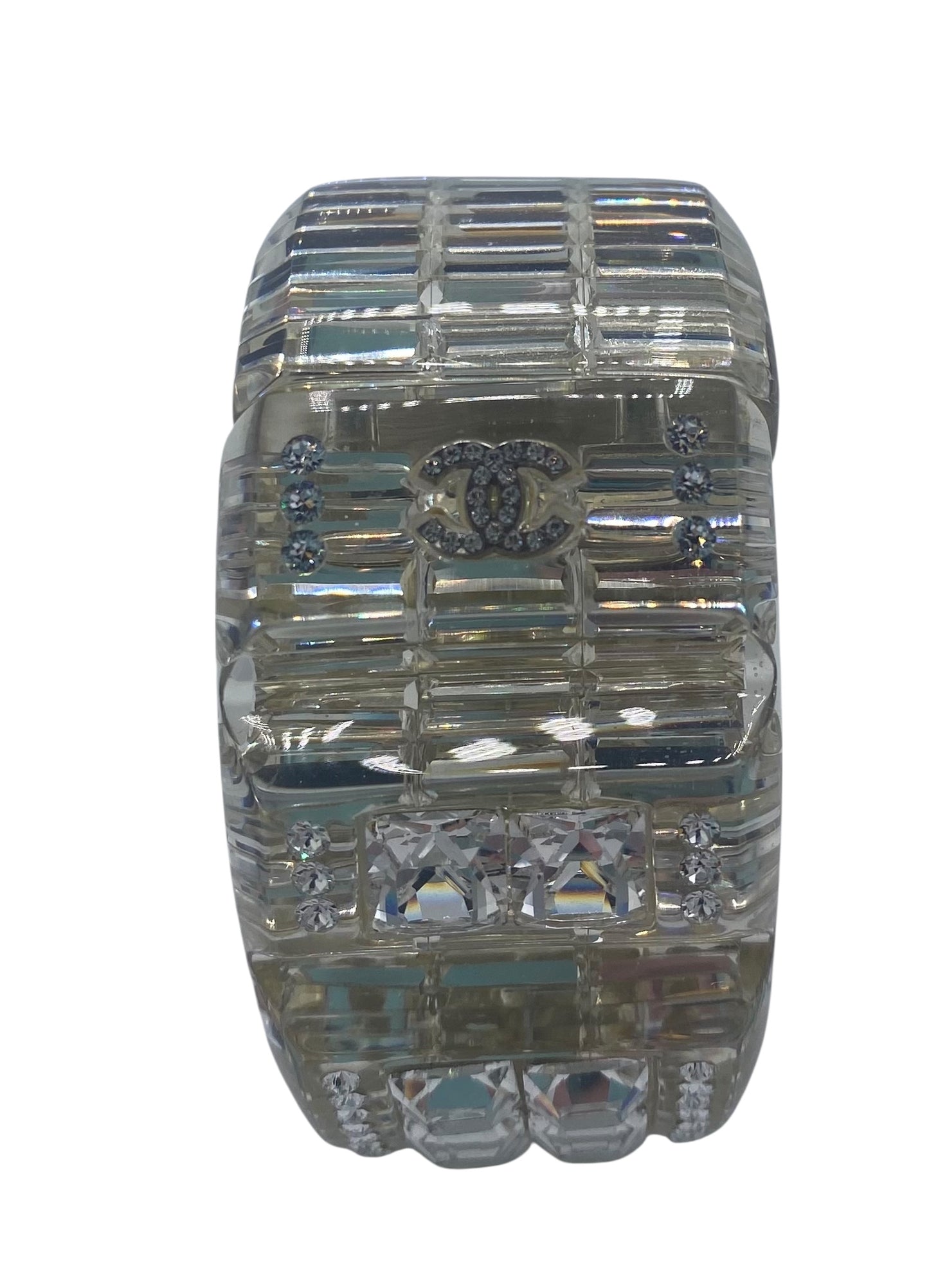 RARE 15C Paris Dubai FULL Swarovski Crystal Cuff Bracelet