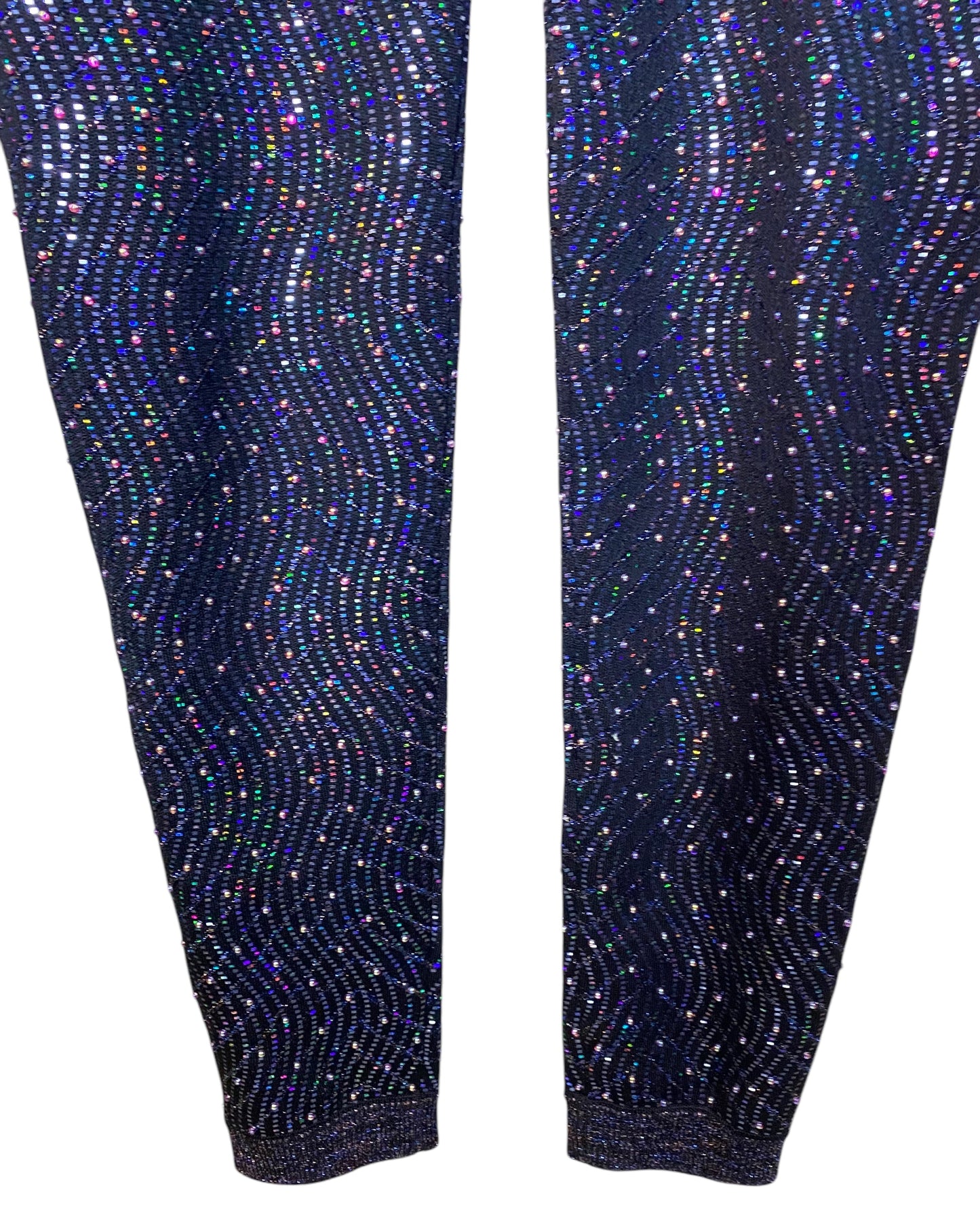 Stunning Chanel 21K Beaded Crystal Sequin Navy Black Iridescent Jumpsuit FR 36