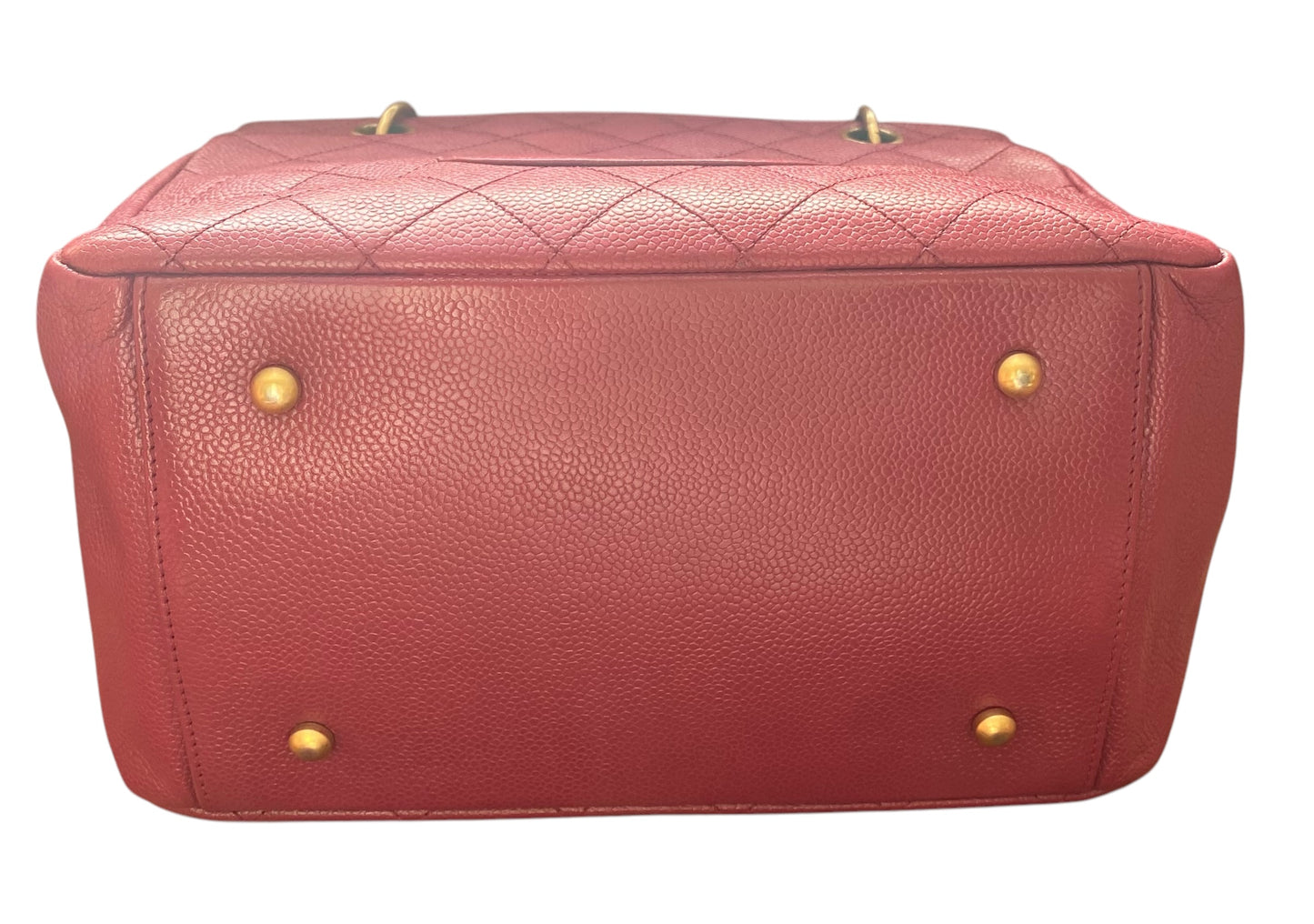 Chanel PPT Pink Raspberry Quilted Caviar Leather Petite Timeless Shopping Tote Bag