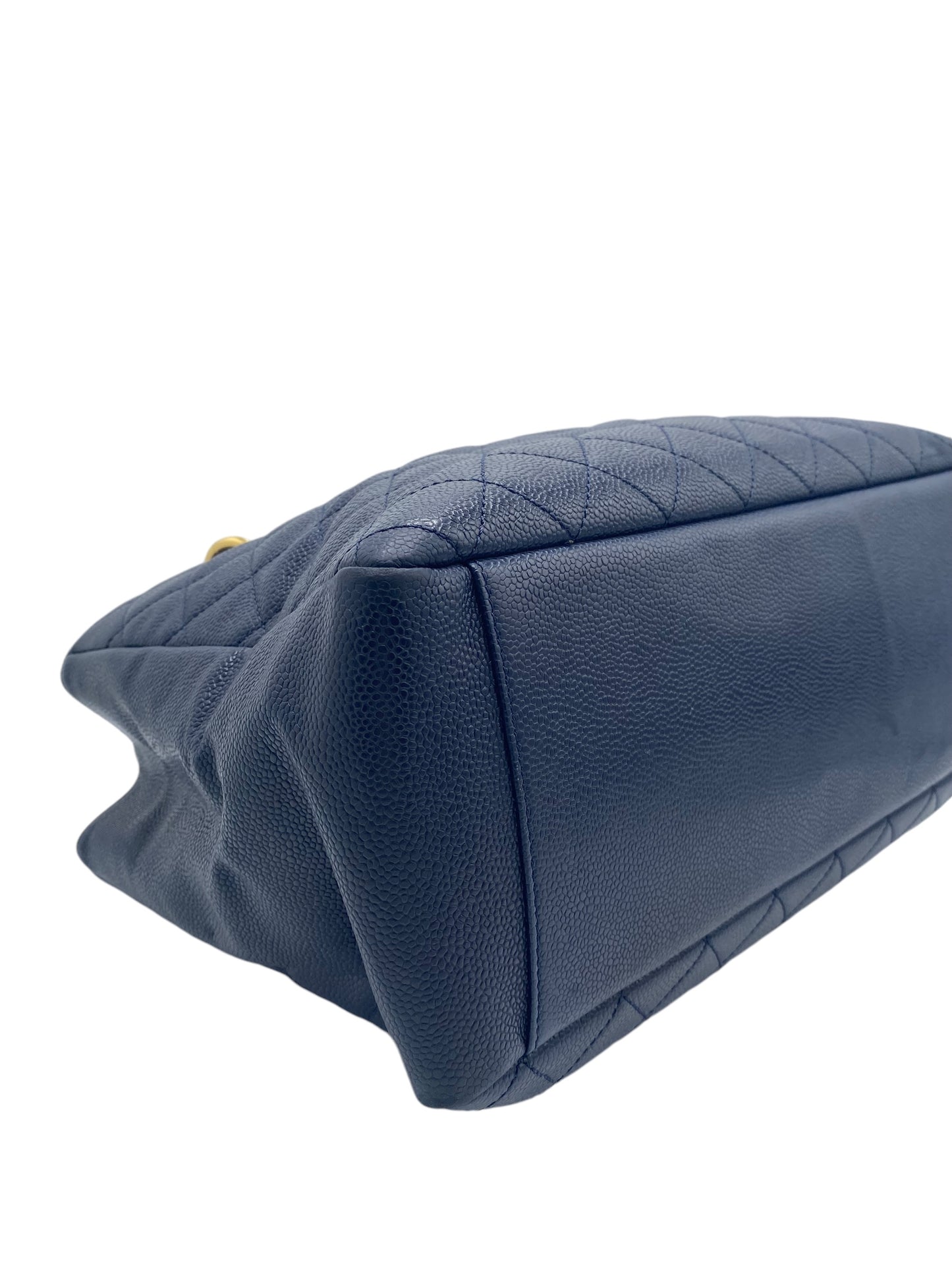Chanel Dark Navy Blue Caviar GST Grand Shopping Tote Gold Hardware GHW