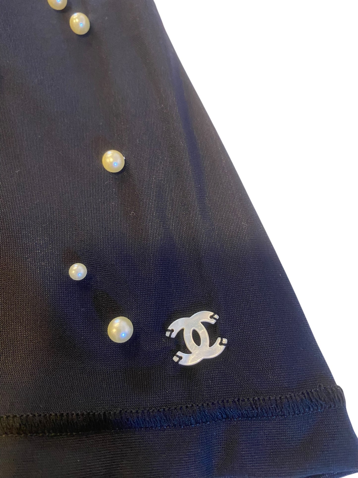 Chanel Black Pearl Embellished Camisole Tank Top Blouse FR 40