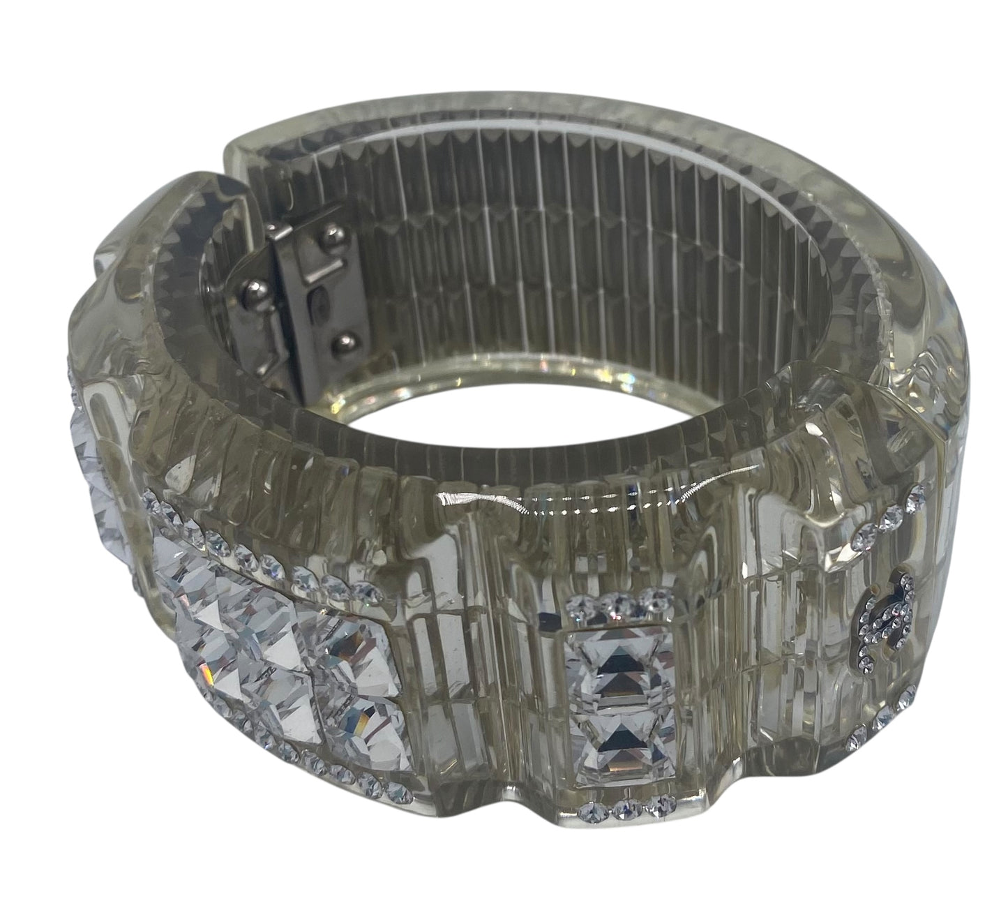 RARE 15C Paris Dubai FULL Swarovski Crystal Cuff Bracelet