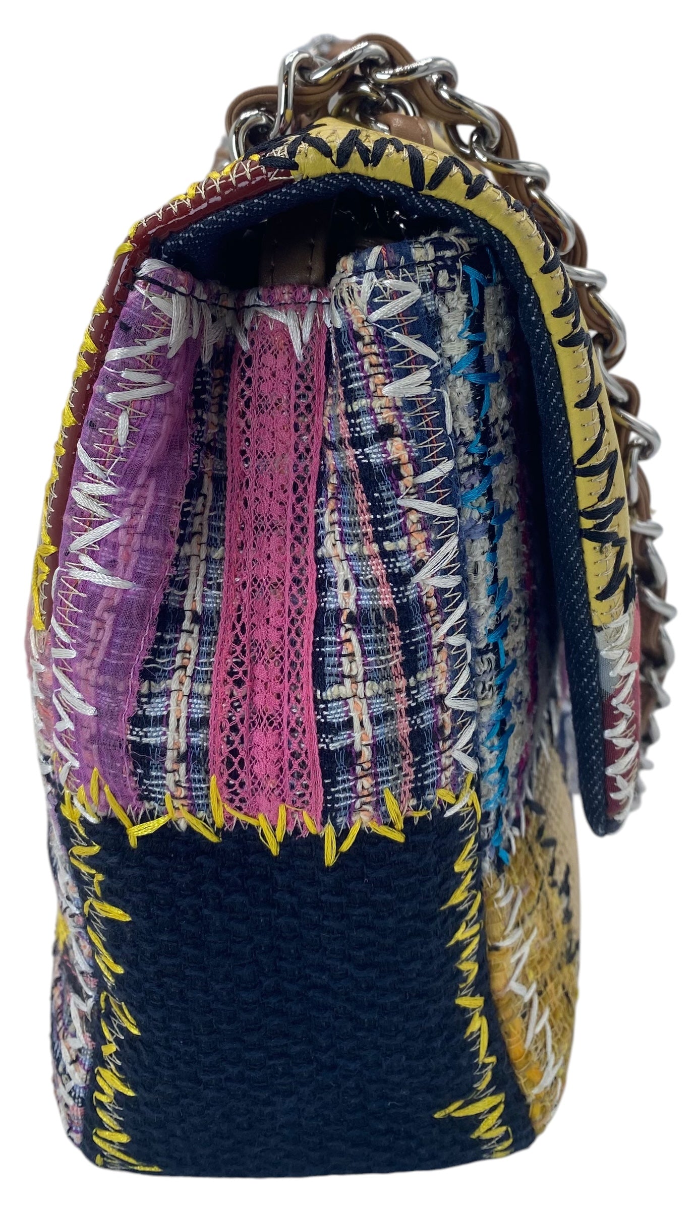Chanel 2011 Jumbo Patchwork Multicolor Classic Flap Bag