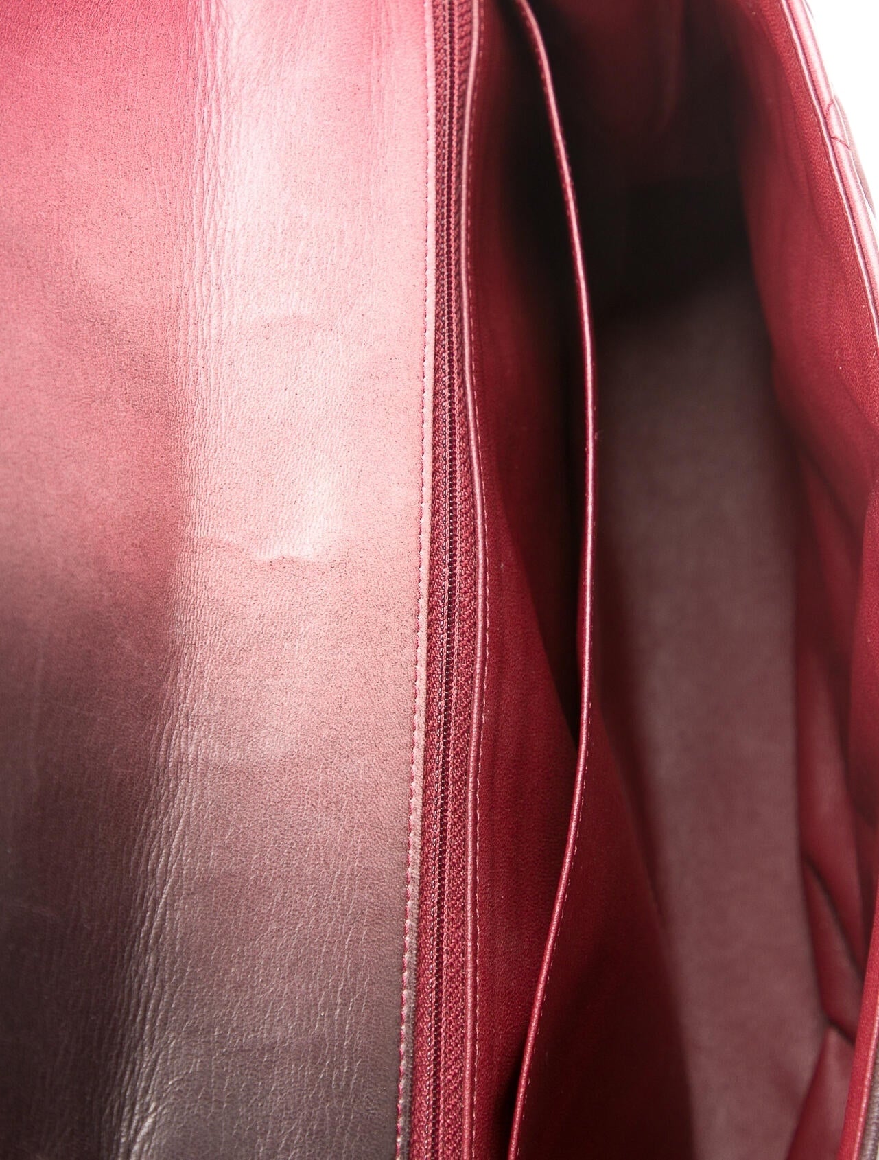 Chanel Maxi Ombre Degradé Pink Burgundy Quilted Leather Classic Single Flap Bag