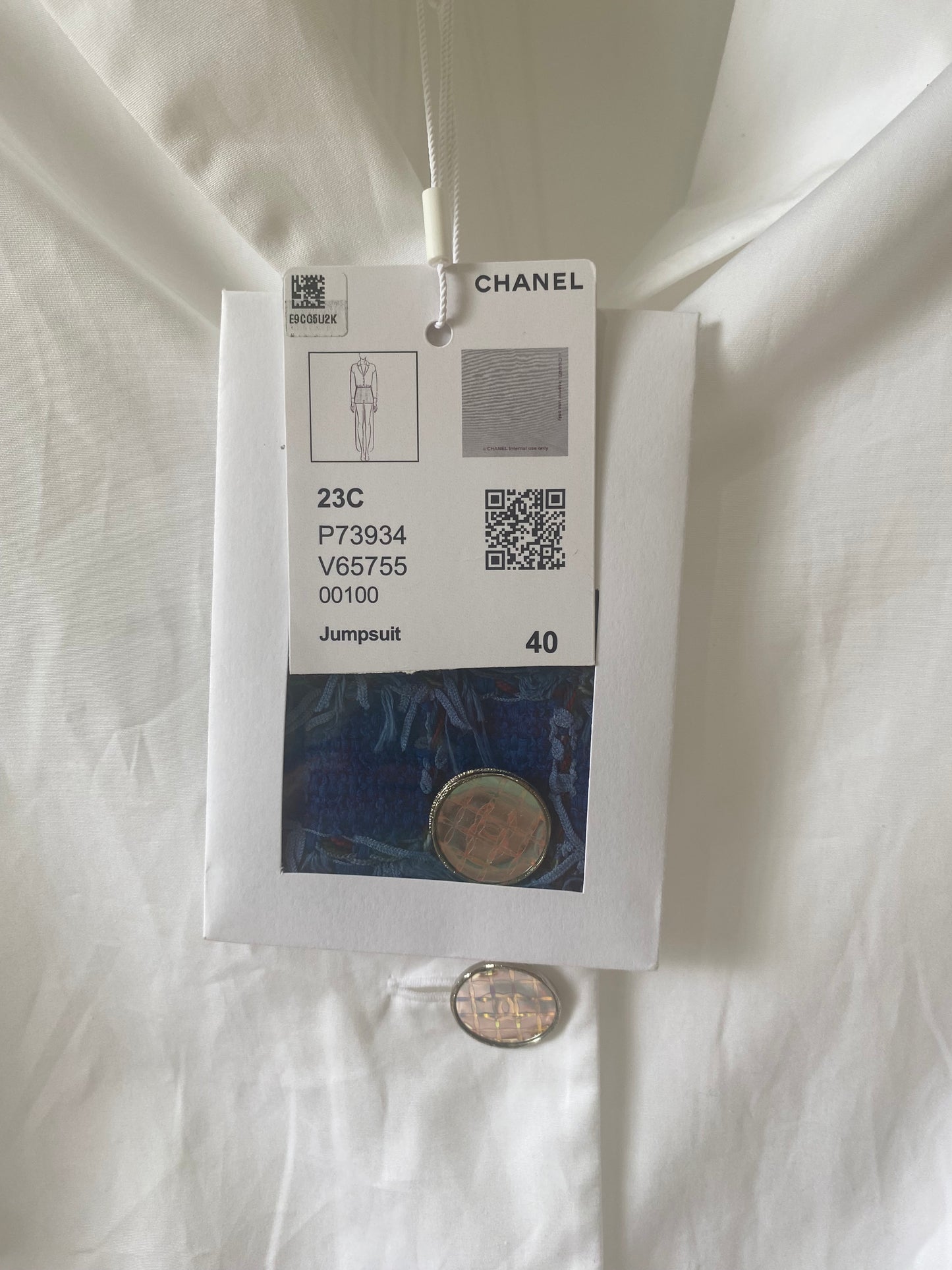 NWT Chanel 23C Monte-Carlo Runway Long Tuxedo Dress Shirt Blouse FR 40