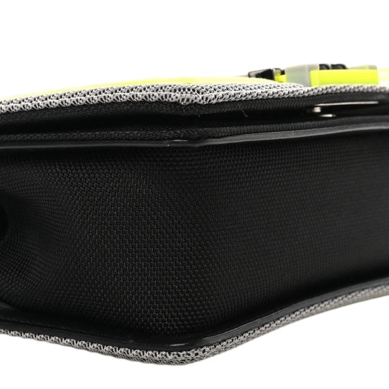 Chanel 2016 Small Canvas Quilted Neon Yellow Black Fluo Boy Flap