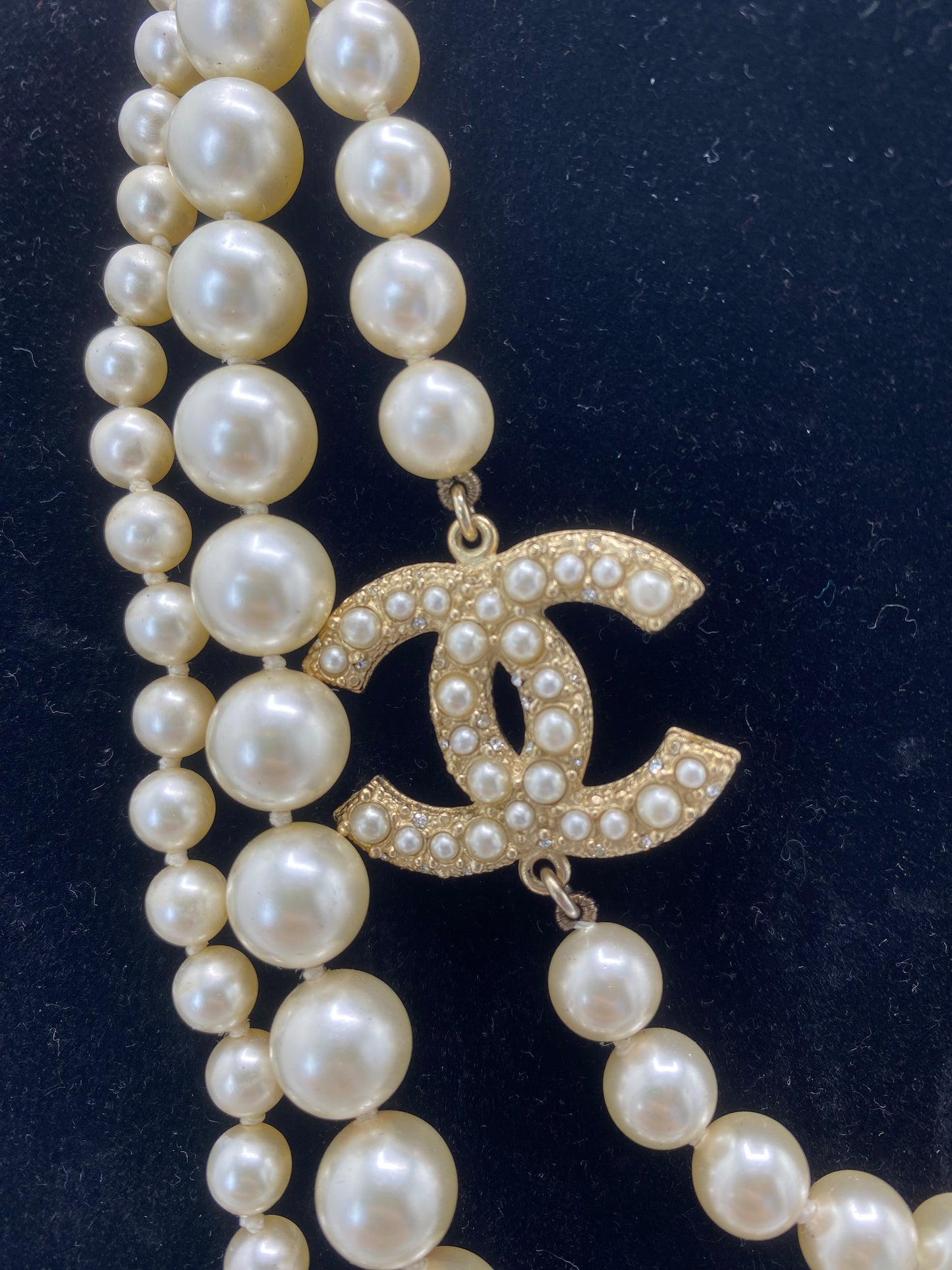 Chanel 14C Extra Long Pearl CC Charm 100th Anniversary Edition Necklace Belt