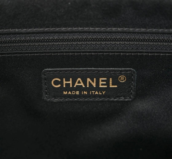 Chanel Black Caviar Quilted XL Grand Shopping Tote GST Gold Hardware