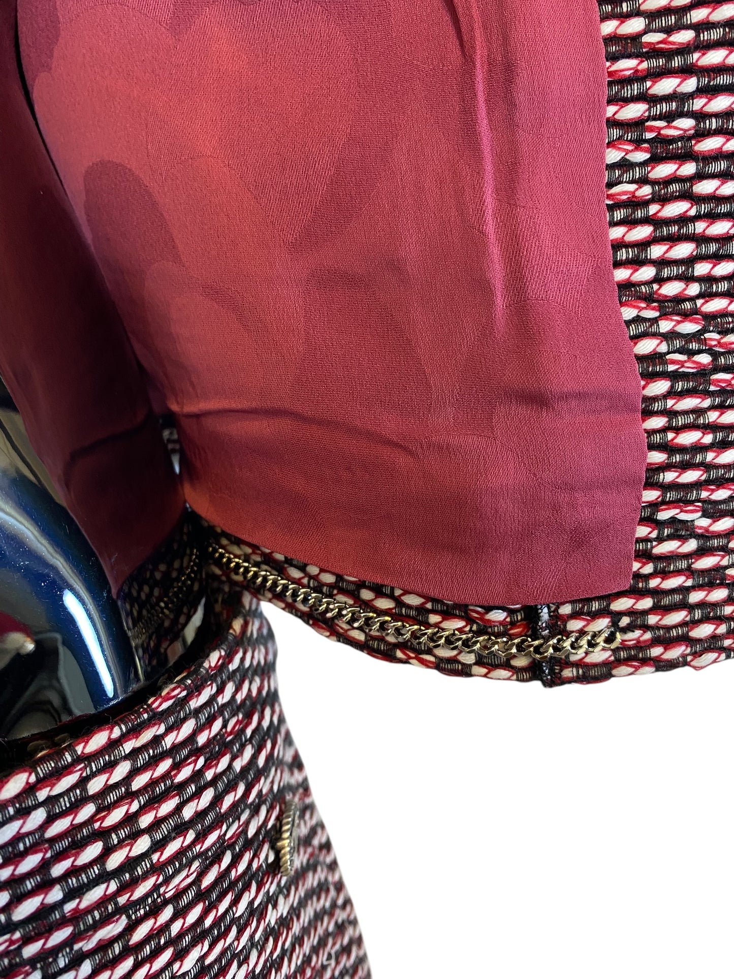 New Chanel 19C La Pausa Runway 3 Piece Set Tweed Jacket Pants and Blouse FR 38