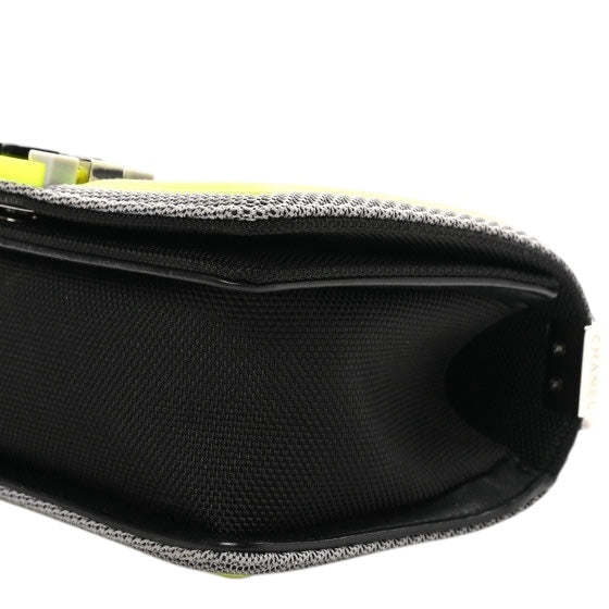 Chanel 2016 Small Canvas Quilted Neon Yellow Black Fluo Boy Flap