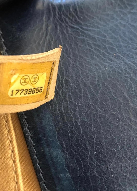 Chanel Blue Quilted Glazed Aged Calfskin Small Boy Bag Antique Gold Hardware