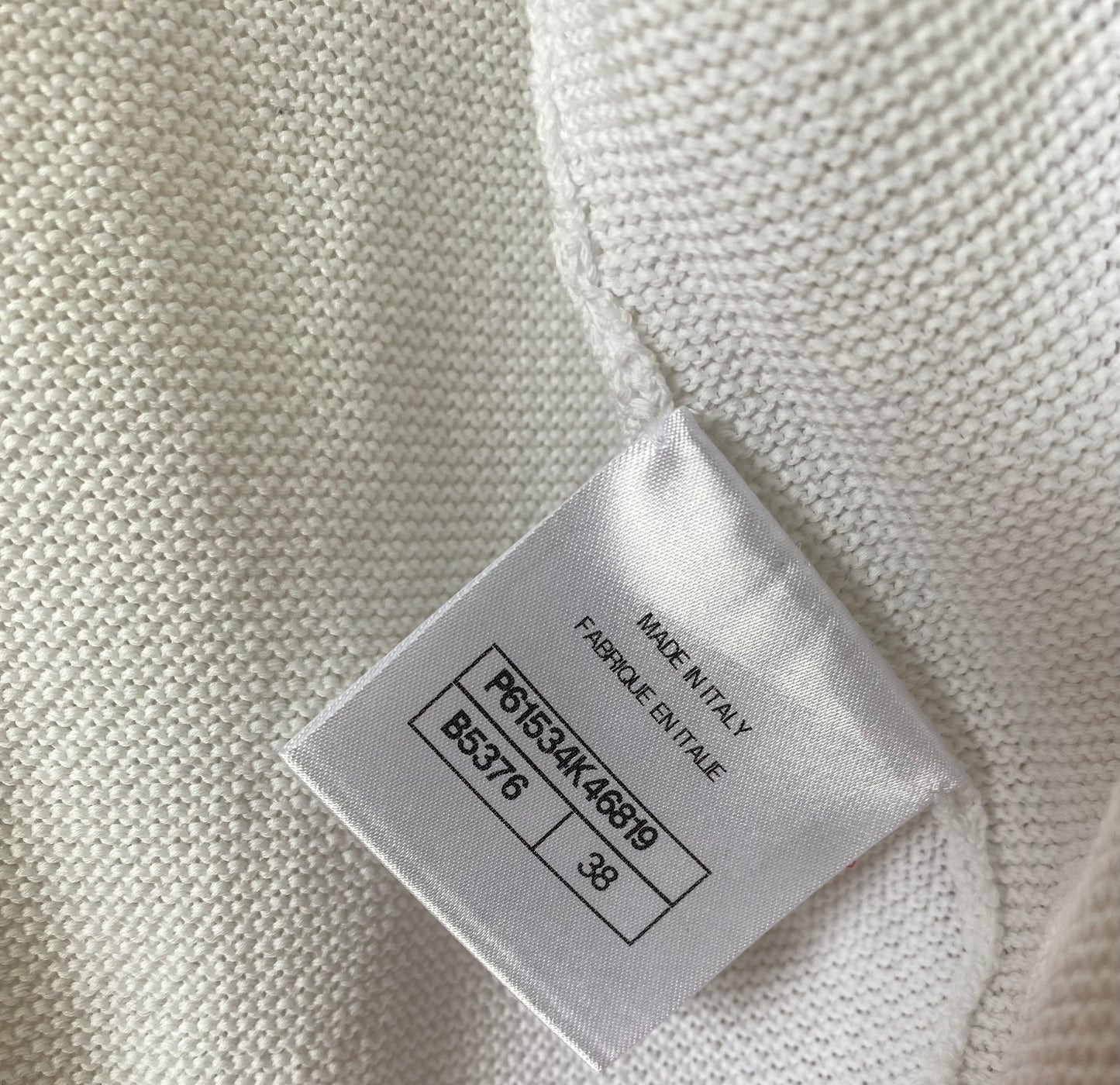 Chanel 19S Iconic White Red Cropped Cardigan Sweater FR 38