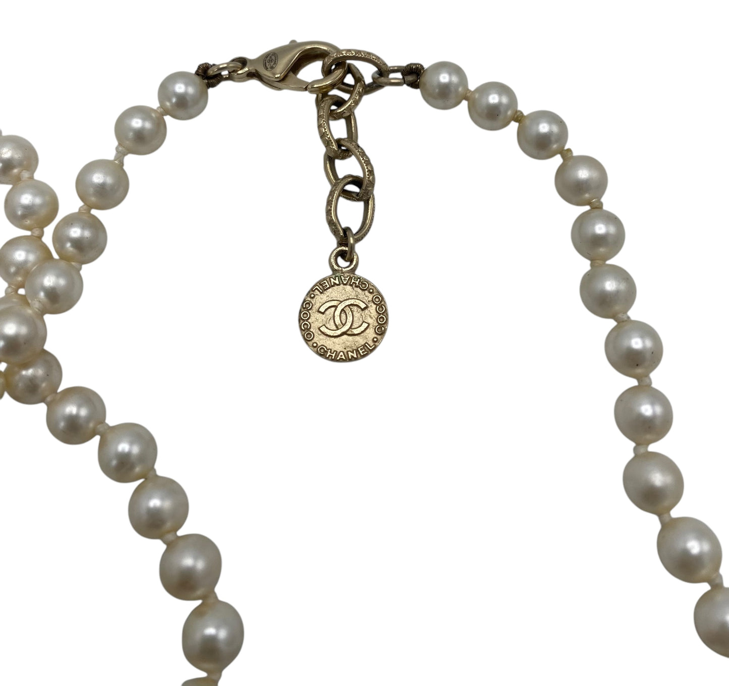 Chanel 14C Extra Long Pearl CC Charm 100th Anniversary Edition Necklace Belt