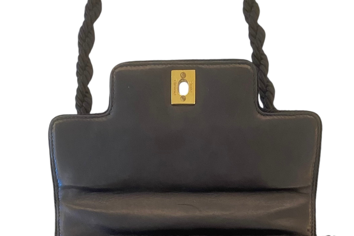 Vintage Chanel 1997 Silk Rope Woven Kelly Flap Bag 24K Gold Hardware