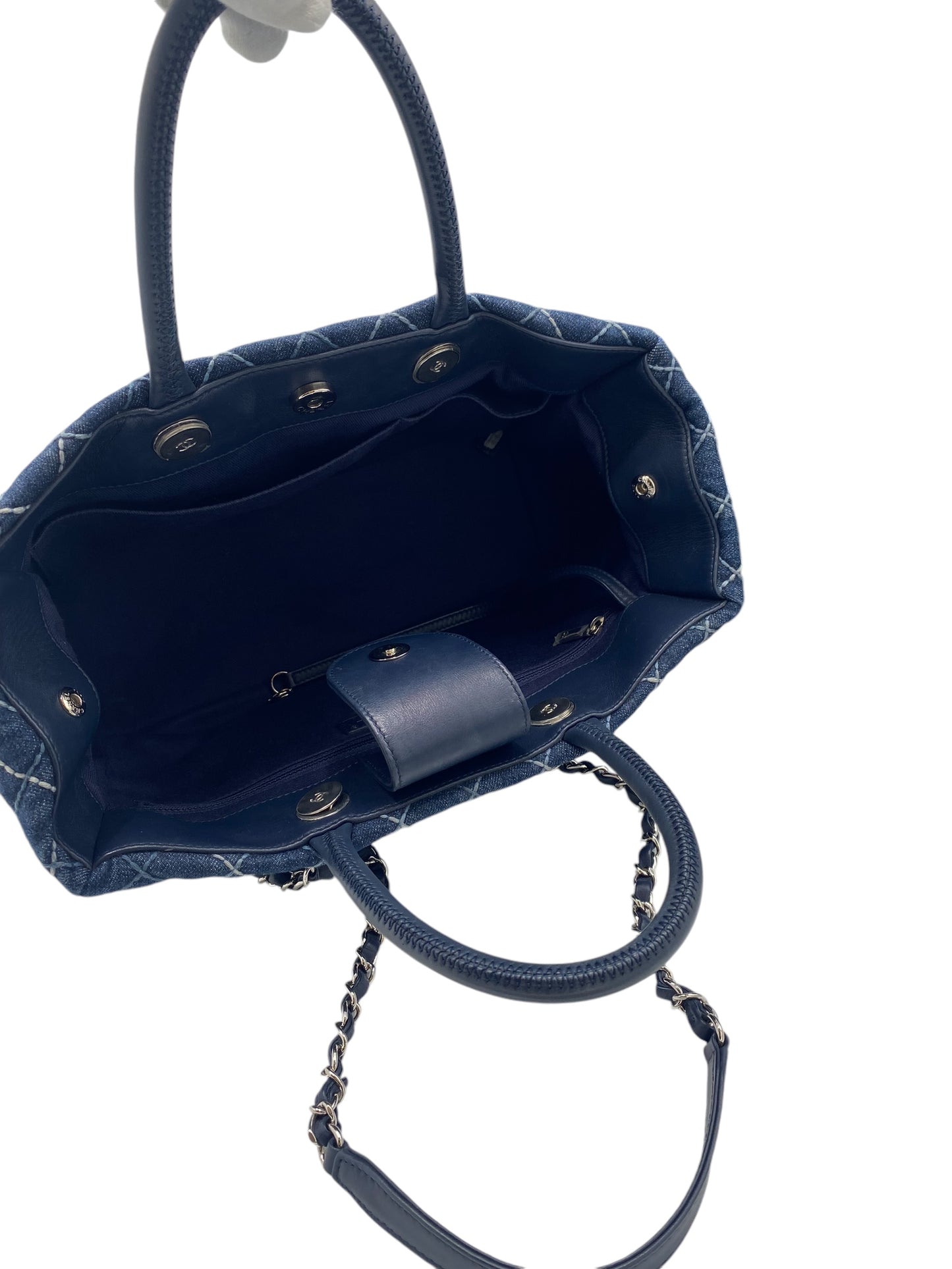 Chanel 2020 Cruise Denim Coco Handle Shopper Tote
