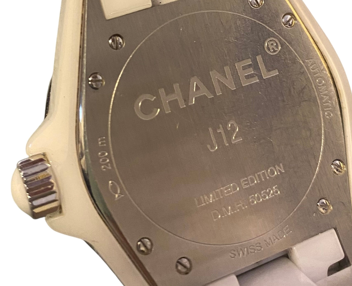 Chanel Limited Edition J12 Automatic 38mm (Large Bezel) Pink White Ceramic Watch