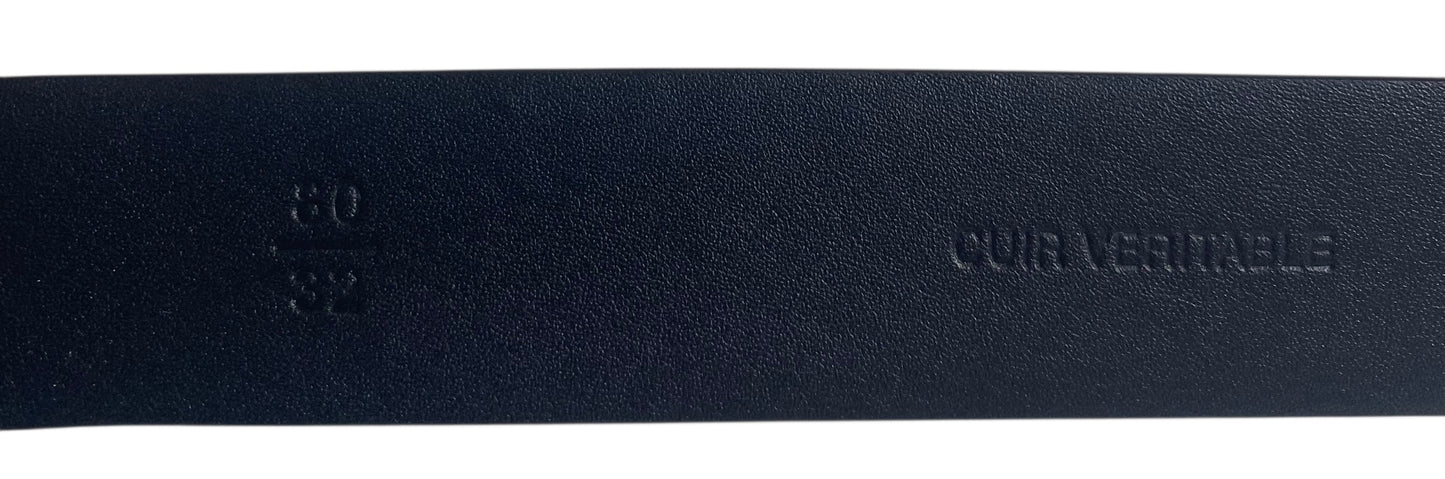 Chanel 24A Black White CC Enamel Lambskin Leather Belt Size 80/32