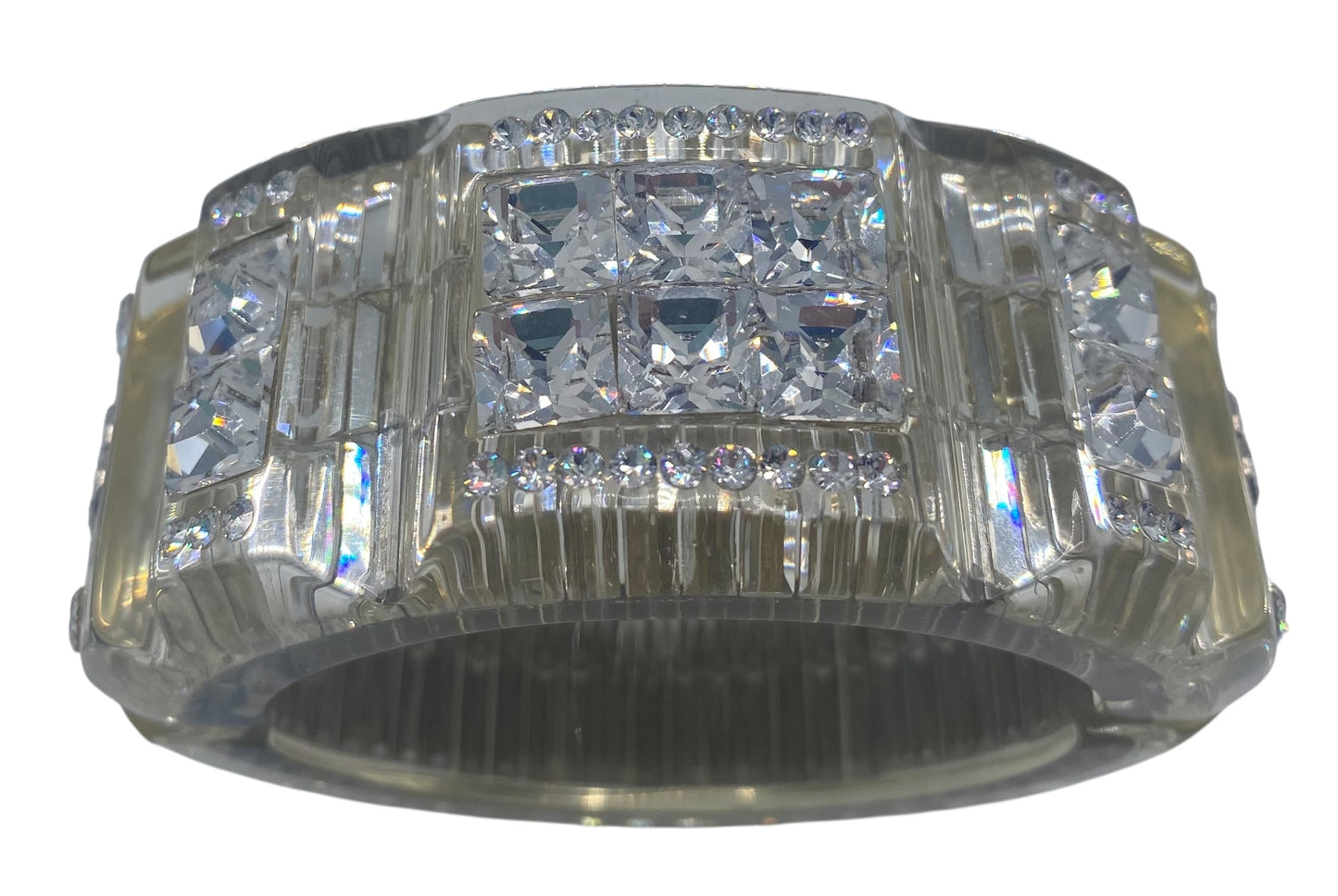 RARE 15C Paris Dubai FULL Swarovski Crystal Cuff Bracelet