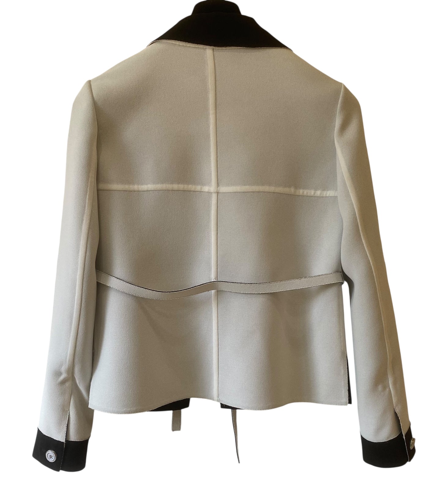 Chanel 14S Runway White & Black Jacket FR 36
