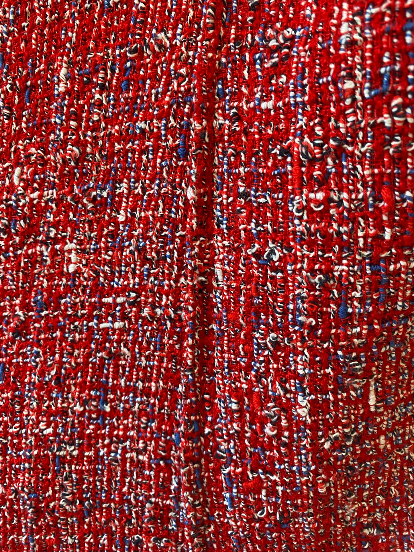 Chanel 19C La Pausa Red Tweed Pearl Shorts FR 36