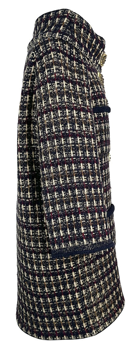 Chanel 11A Paris-Byzance Tweed Long Coat FR 44