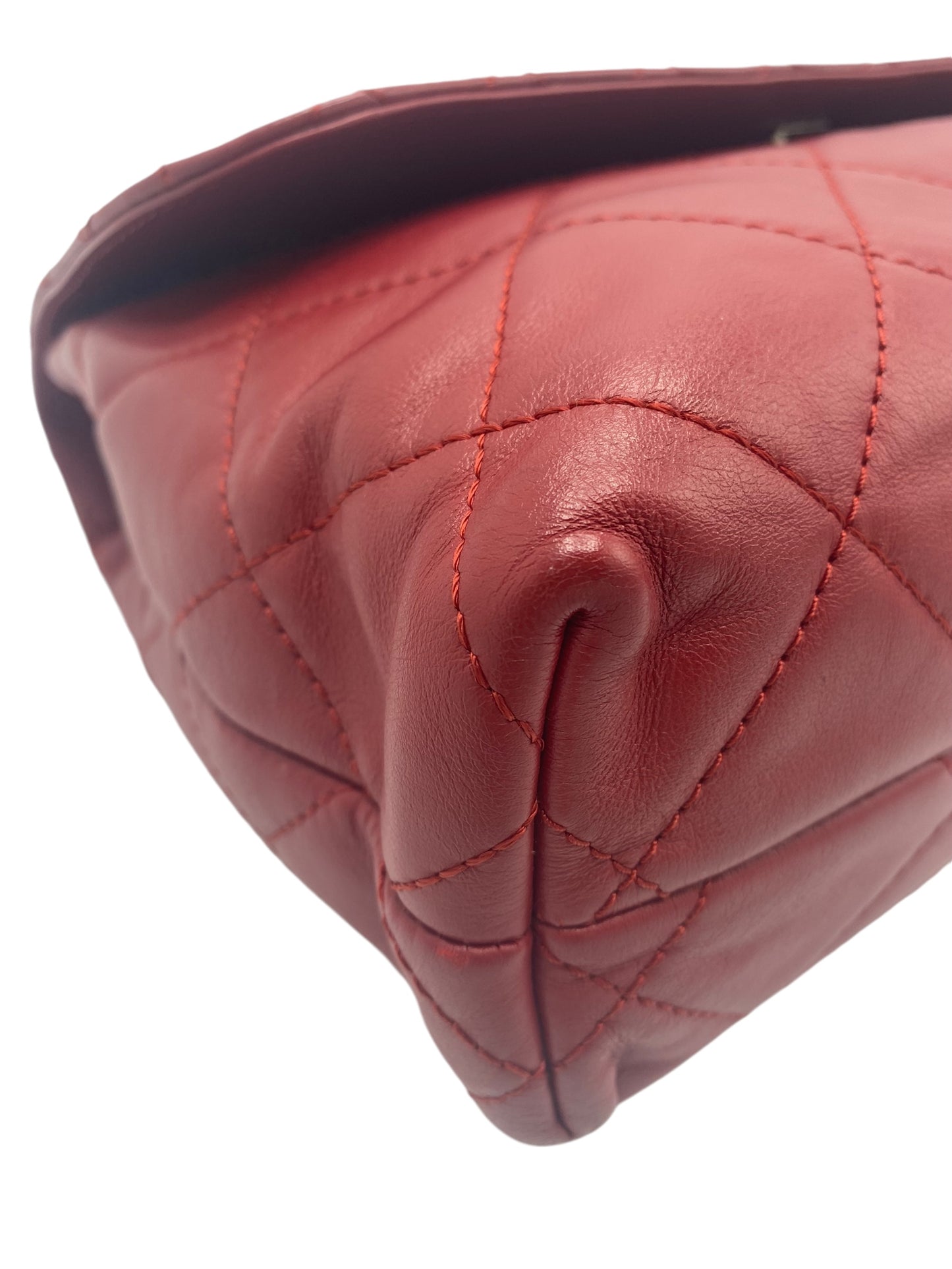 Chanel In The Business Dark Red Quilted Leather Classic Flap Bag SHW