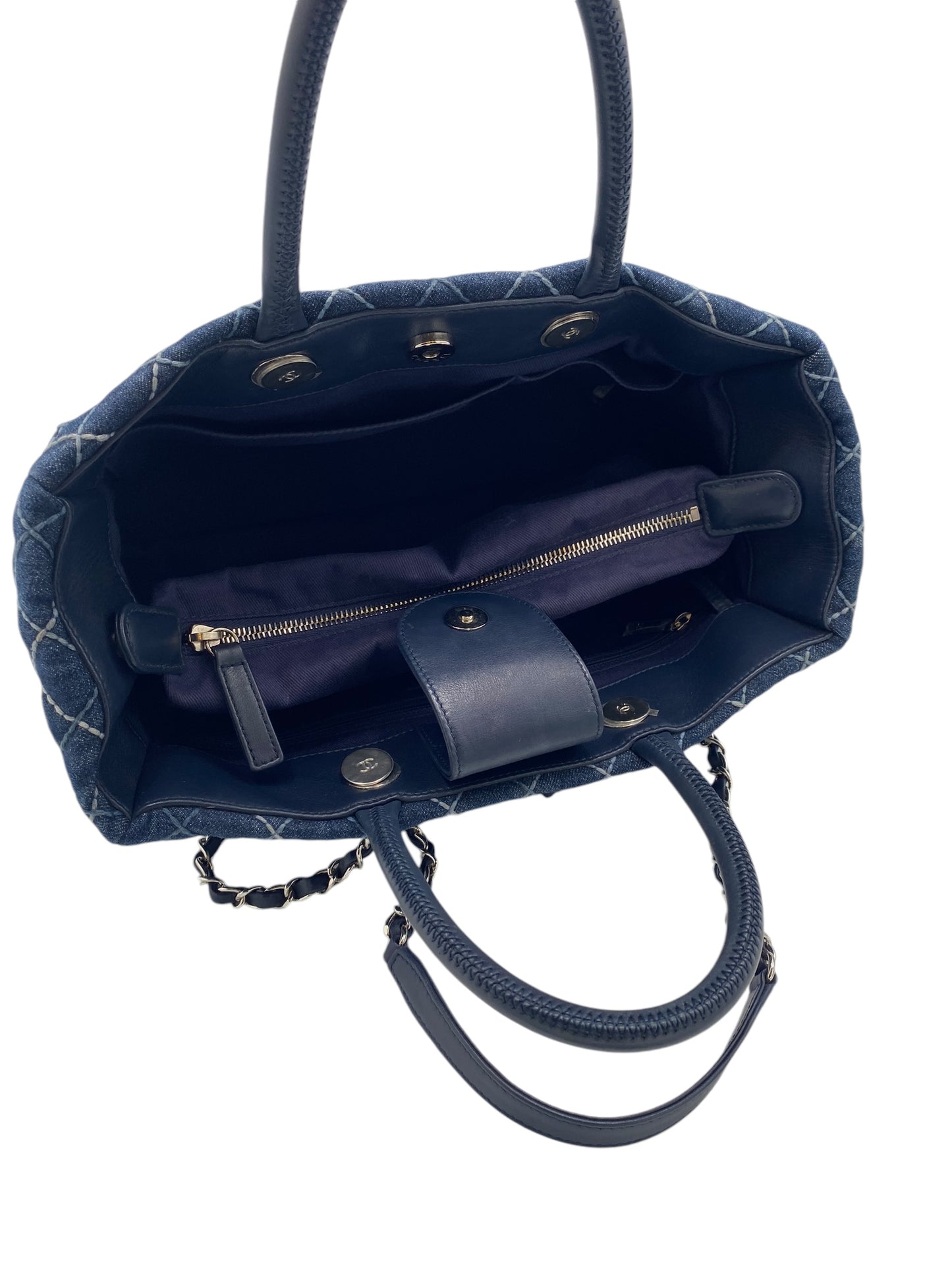 Chanel 2020 Cruise Denim Coco Handle Shopper Tote
