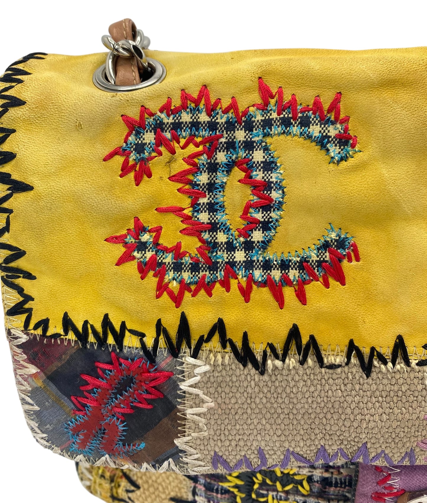 Chanel 2011 Jumbo Patchwork Multicolor Classic Flap Bag
