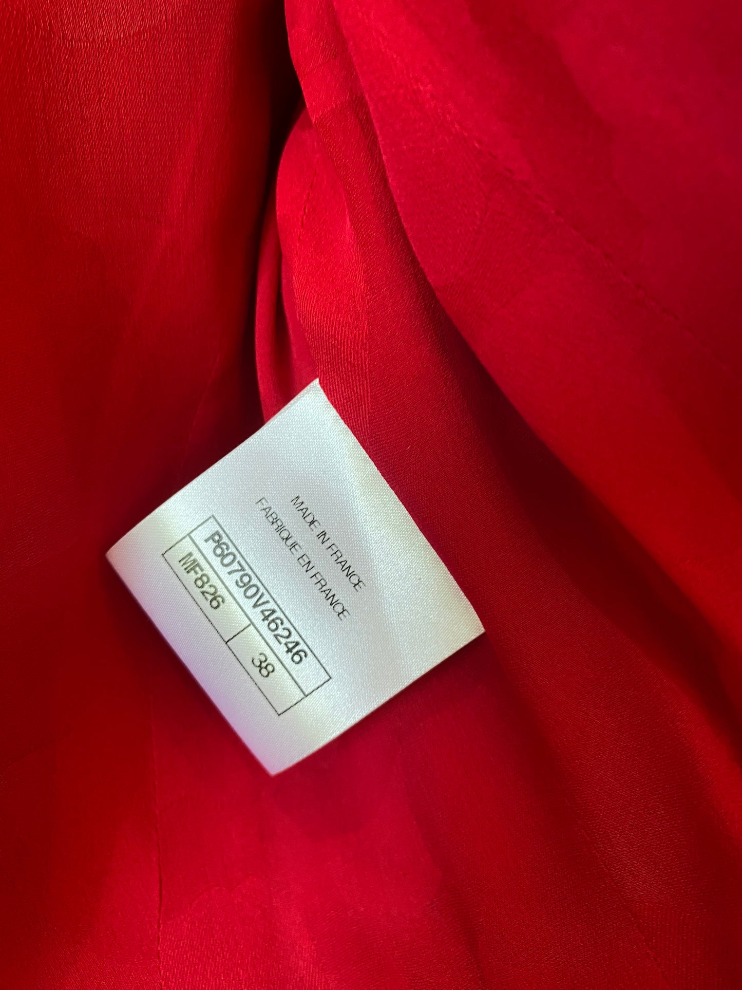 Chanel 19C La Pausa Red Tweed Pearl Jacket FR 38