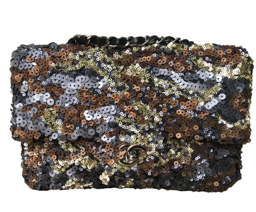 Chanel 2013 Medium Multicolor Sequin Classic Flap Bag
