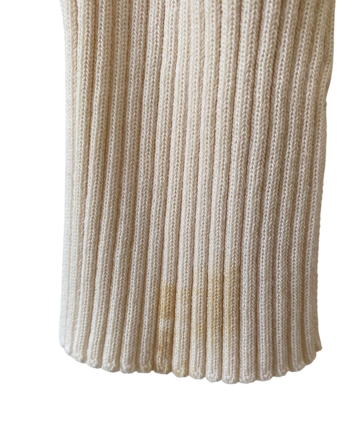 CHANEL 18A HAMBURG CREAM KNIT ANCHOR CC BUTTONS Mini DRESS FR 38