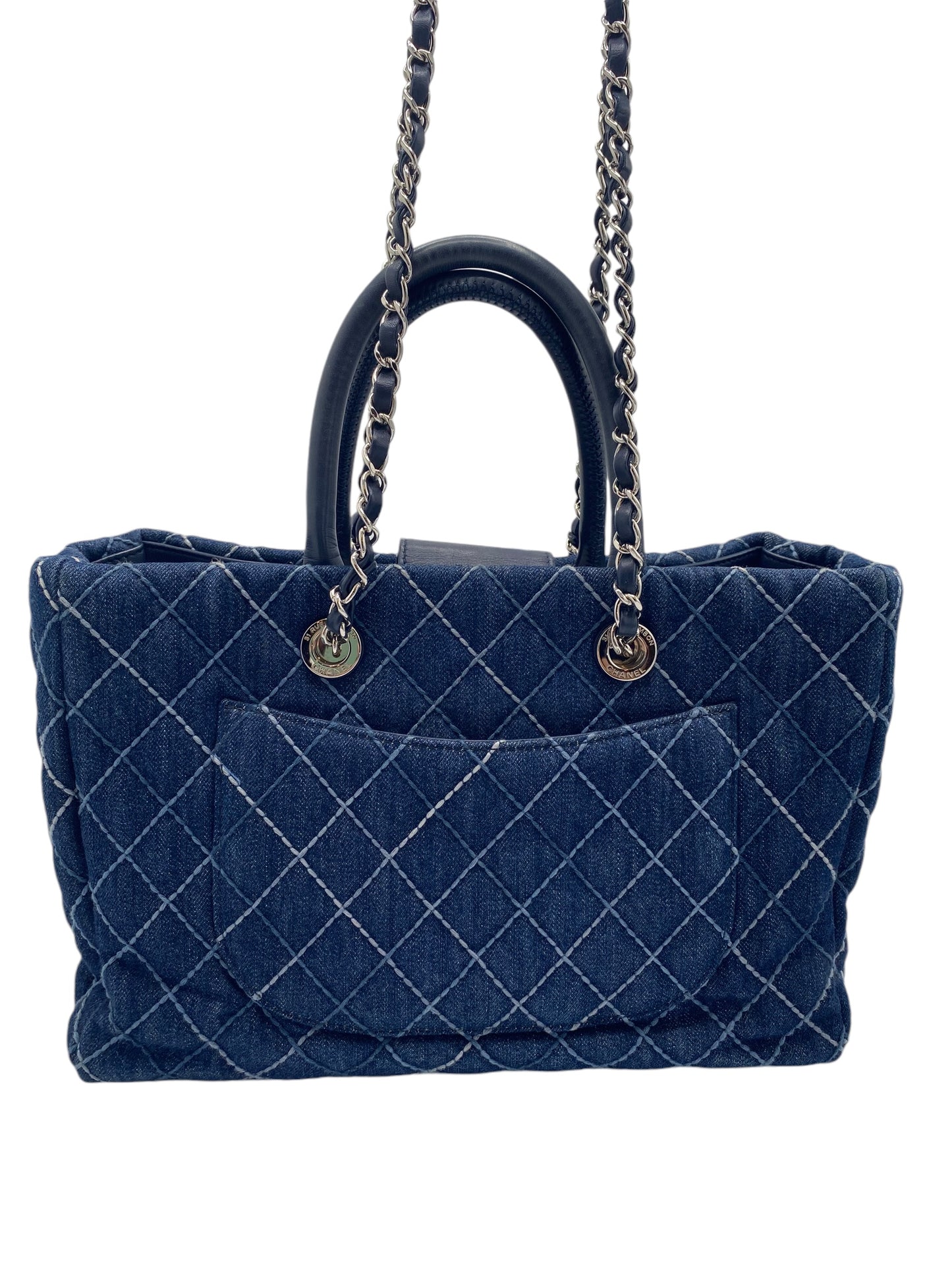 Chanel 2020 Cruise Denim Coco Handle Shopper Tote
