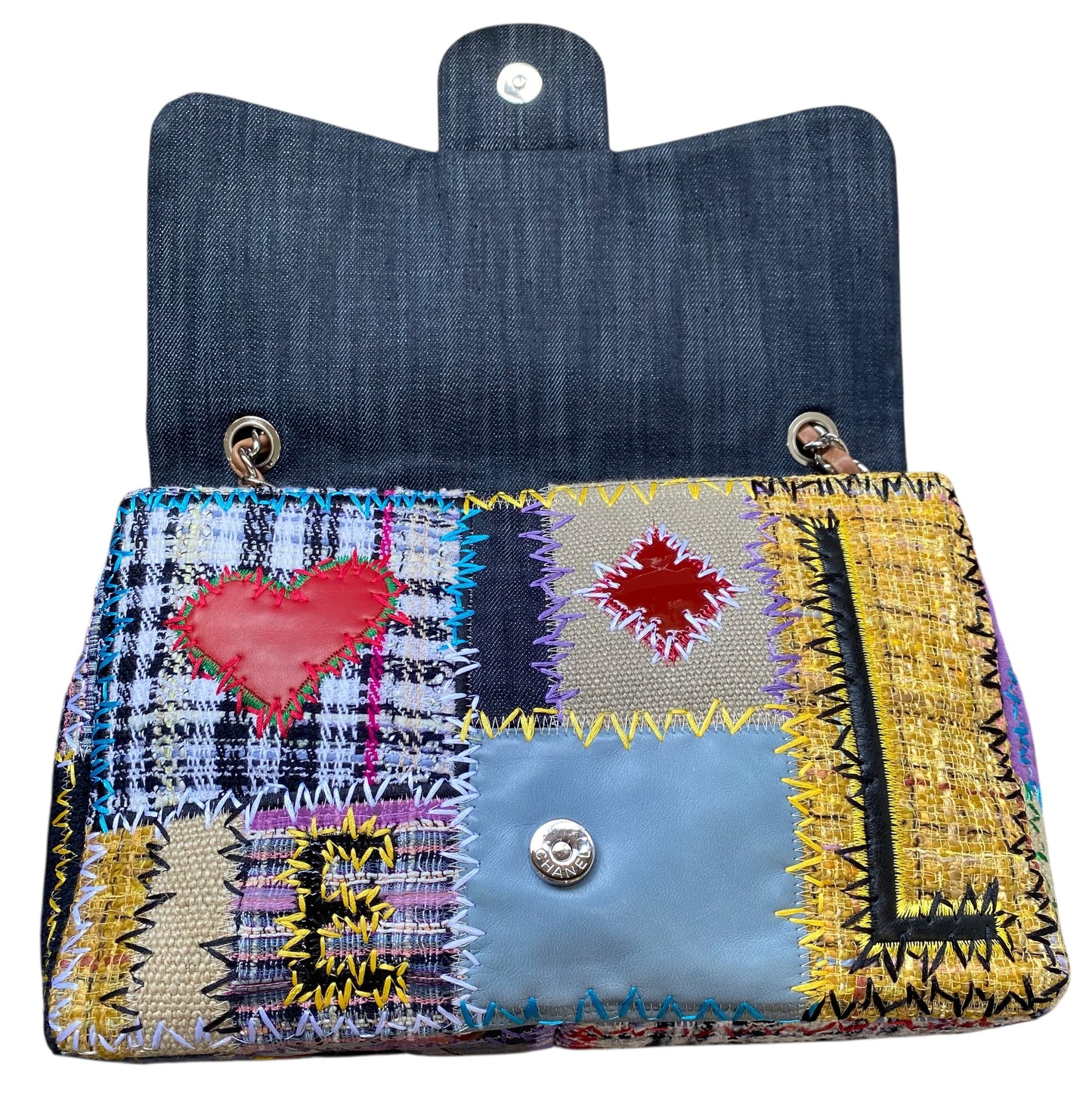 Chanel 2011 Jumbo Patchwork Multicolor Classic Flap Bag