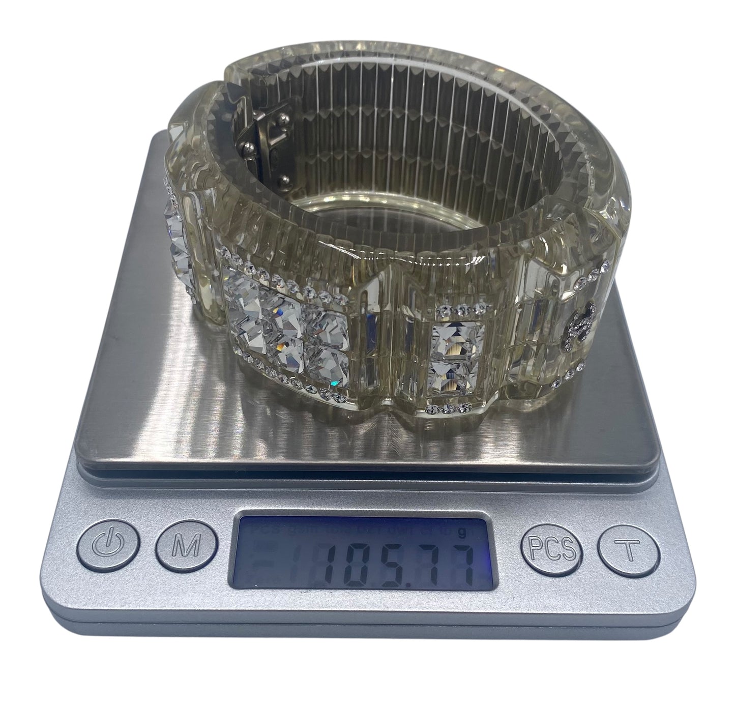 RARE 15C Paris Dubai FULL Swarovski Crystal Cuff Bracelet