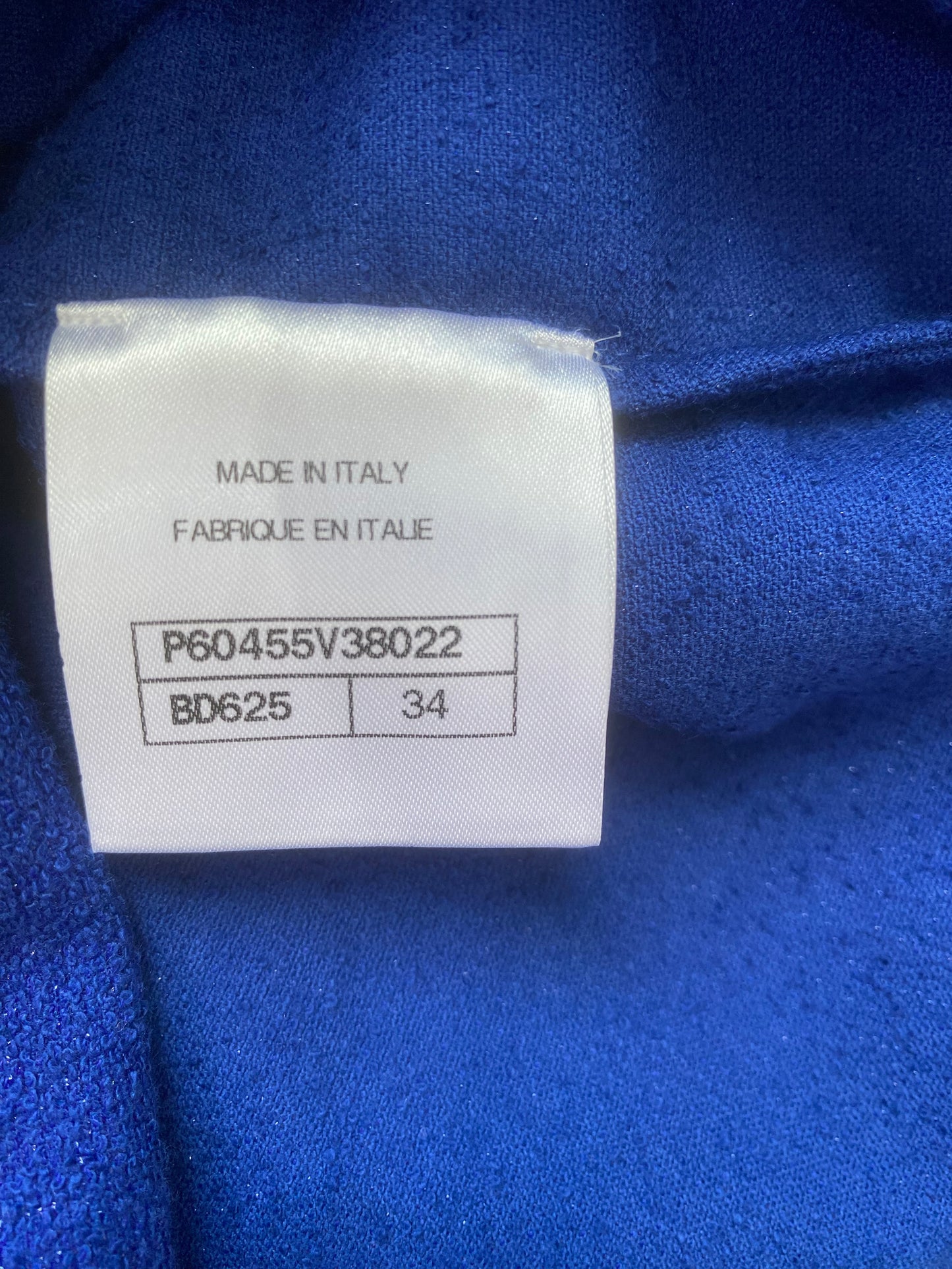 Chanel 19C La Pausa Runway Blue Blouse Top Shirt FR 34