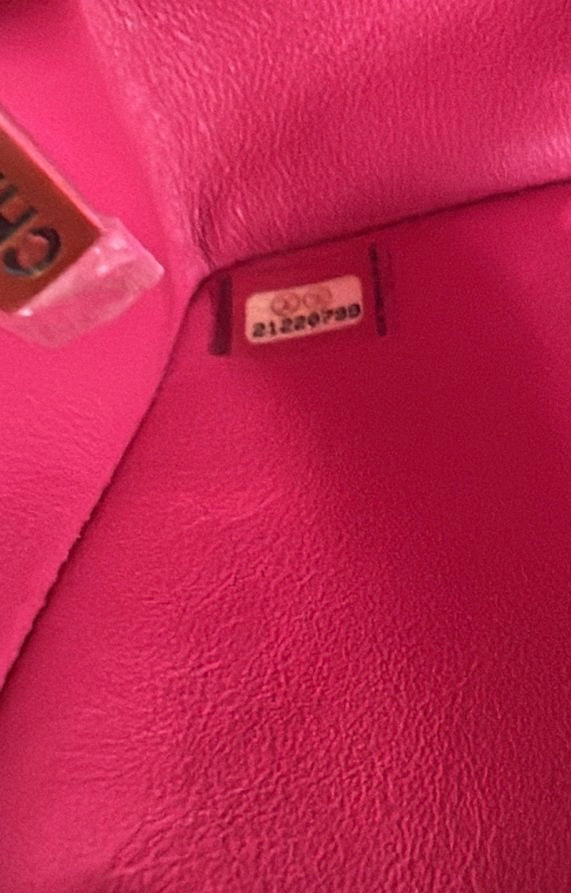 Chanel Hot Pink Chevron mini flap bag GHW