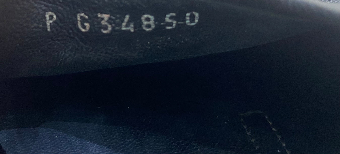 Chanel 2019 Black Leather Letters Logo Flat Slides EU 39.5