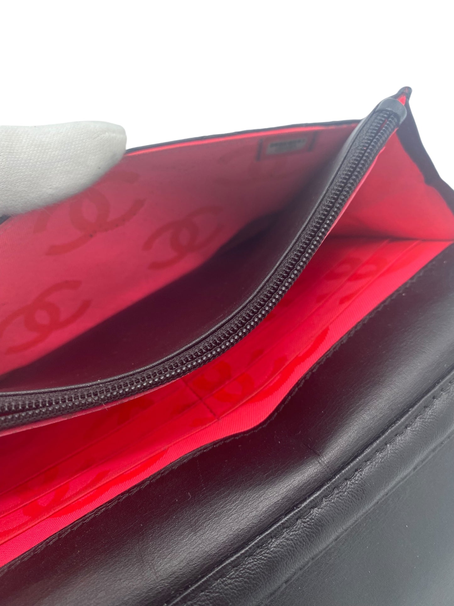 Chanel Black Leather Cambon Wallet on Chain WOC Crossbody Bag Clutch