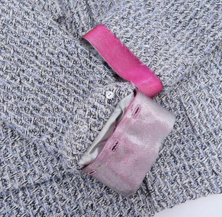 CHANEL 14A RUNWAY SUPERMARKET Fantasy Tweed Jacket FR 36