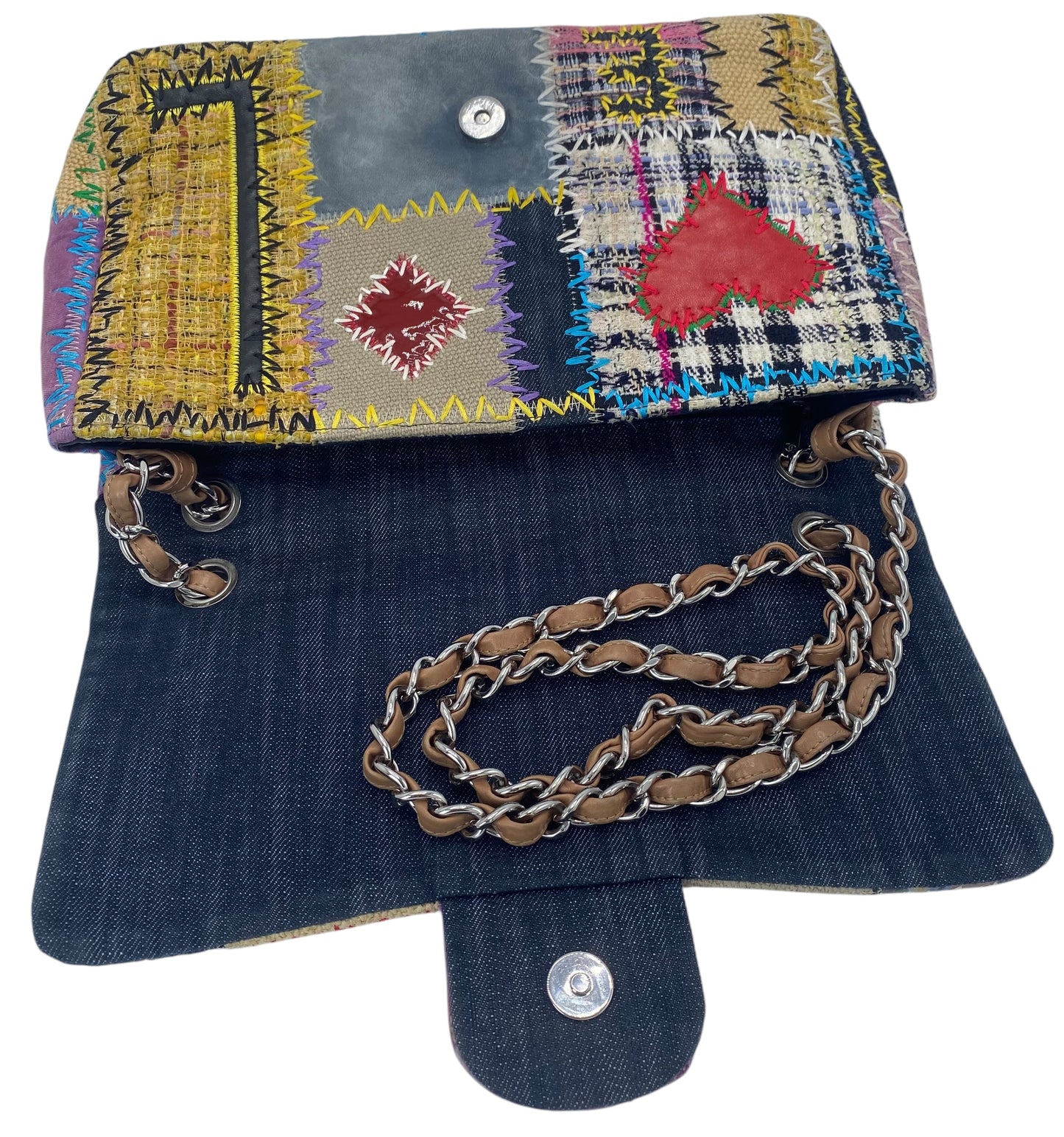 Chanel 2011 Jumbo Patchwork Multicolor Classic Flap Bag