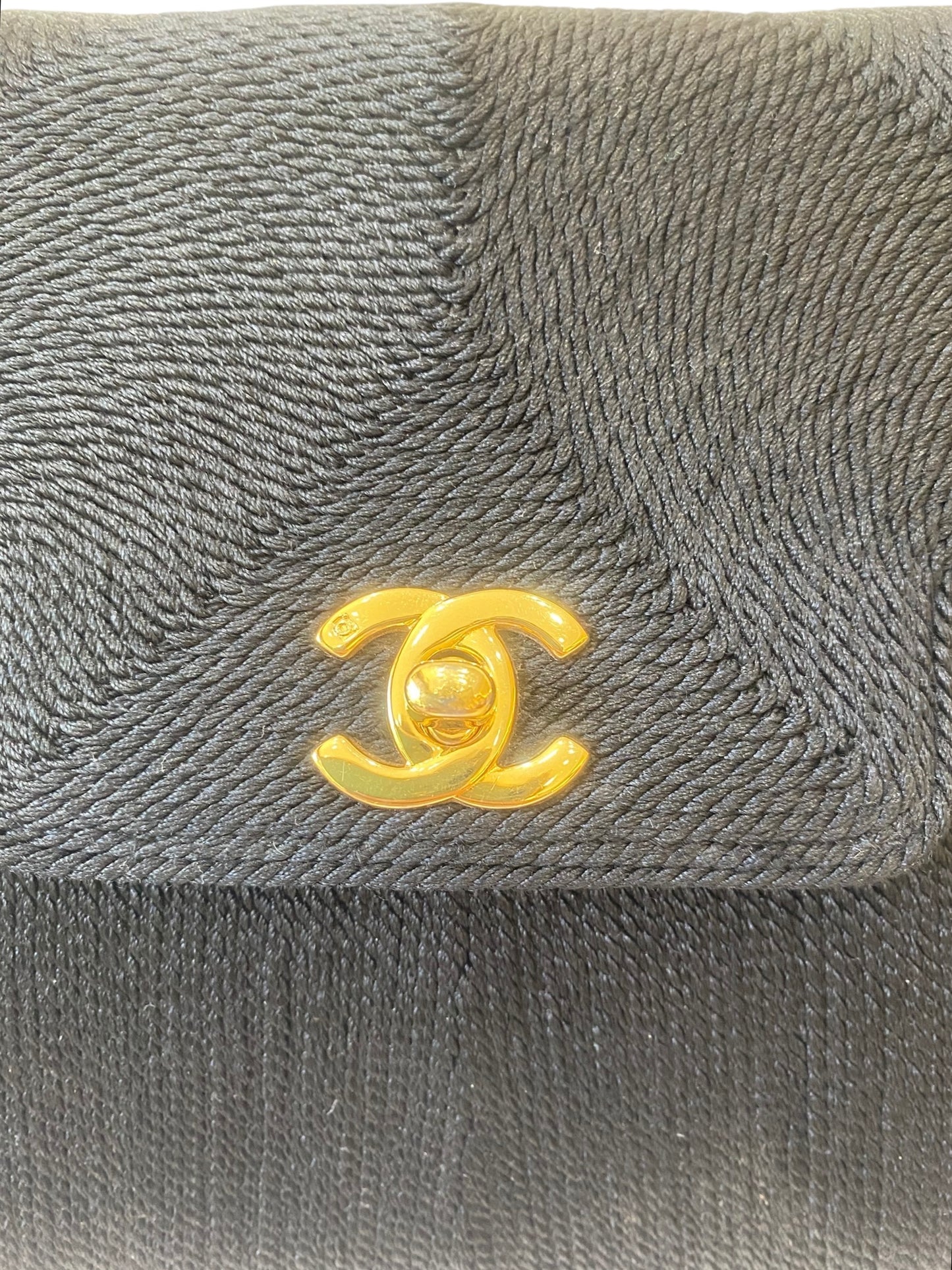 Vintage Chanel 1997 Silk Rope Woven Kelly Flap Bag 24K Gold Hardware