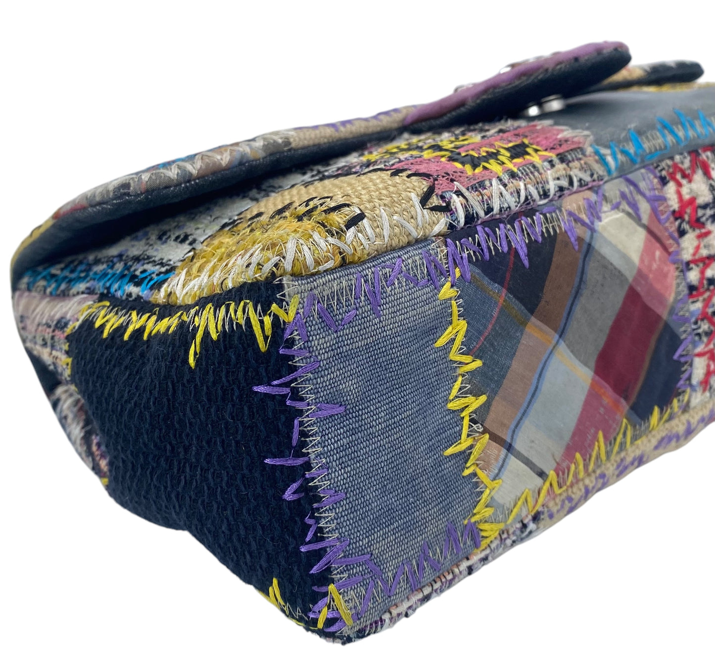 Chanel 2011 Jumbo Patchwork Multicolor Classic Flap Bag