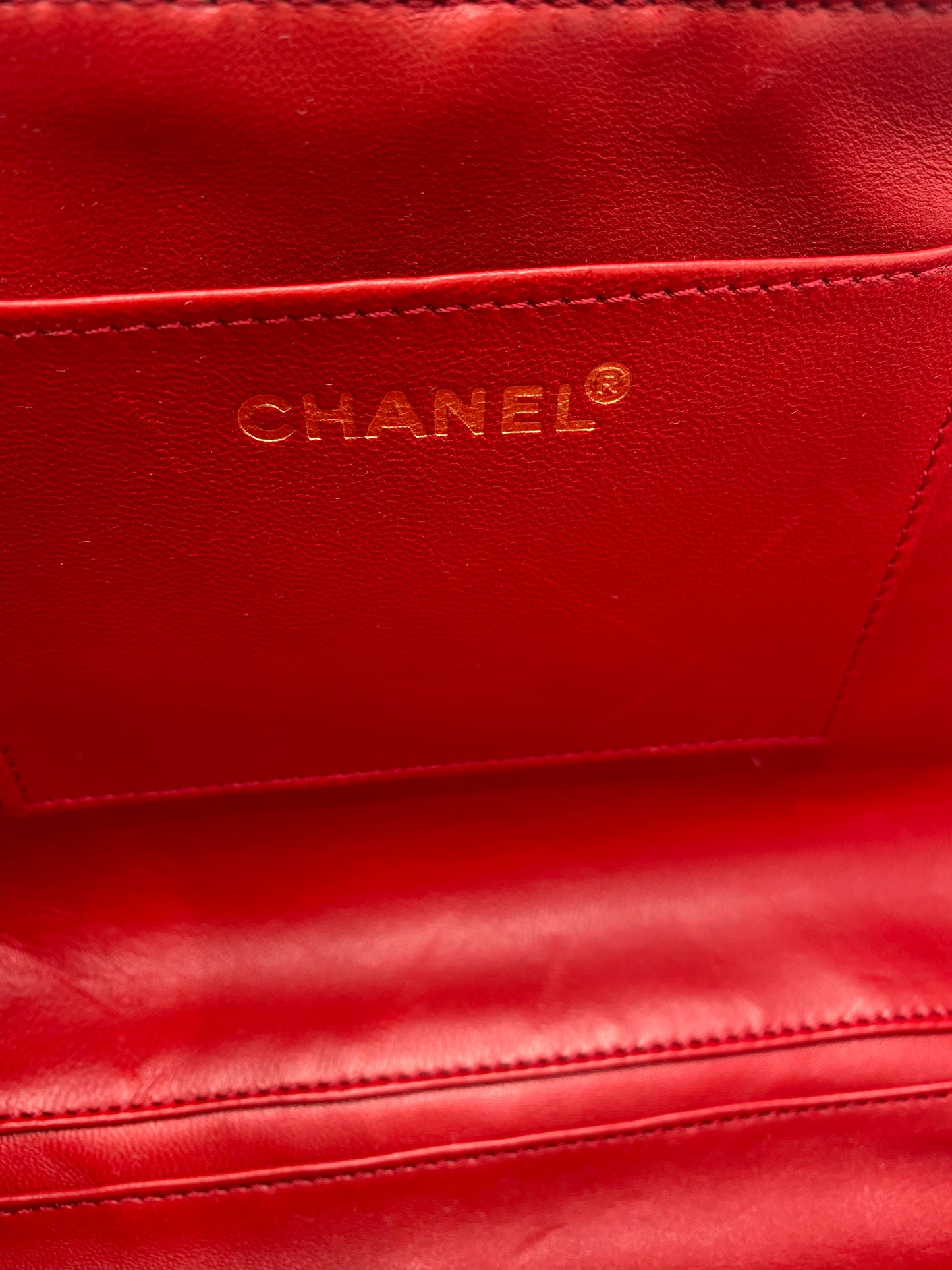 Chanel Extremely Rare 2001 Spring Red Wicker Basket Classic Flap Handbag with Matte Gold Hardware