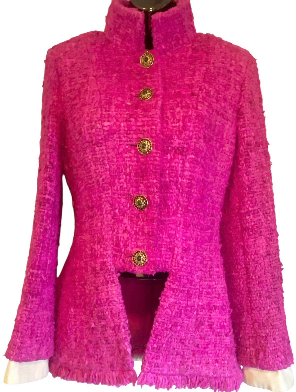 Chanel 12A Paris Bombay Hot Pink Runway Jacket FR 40